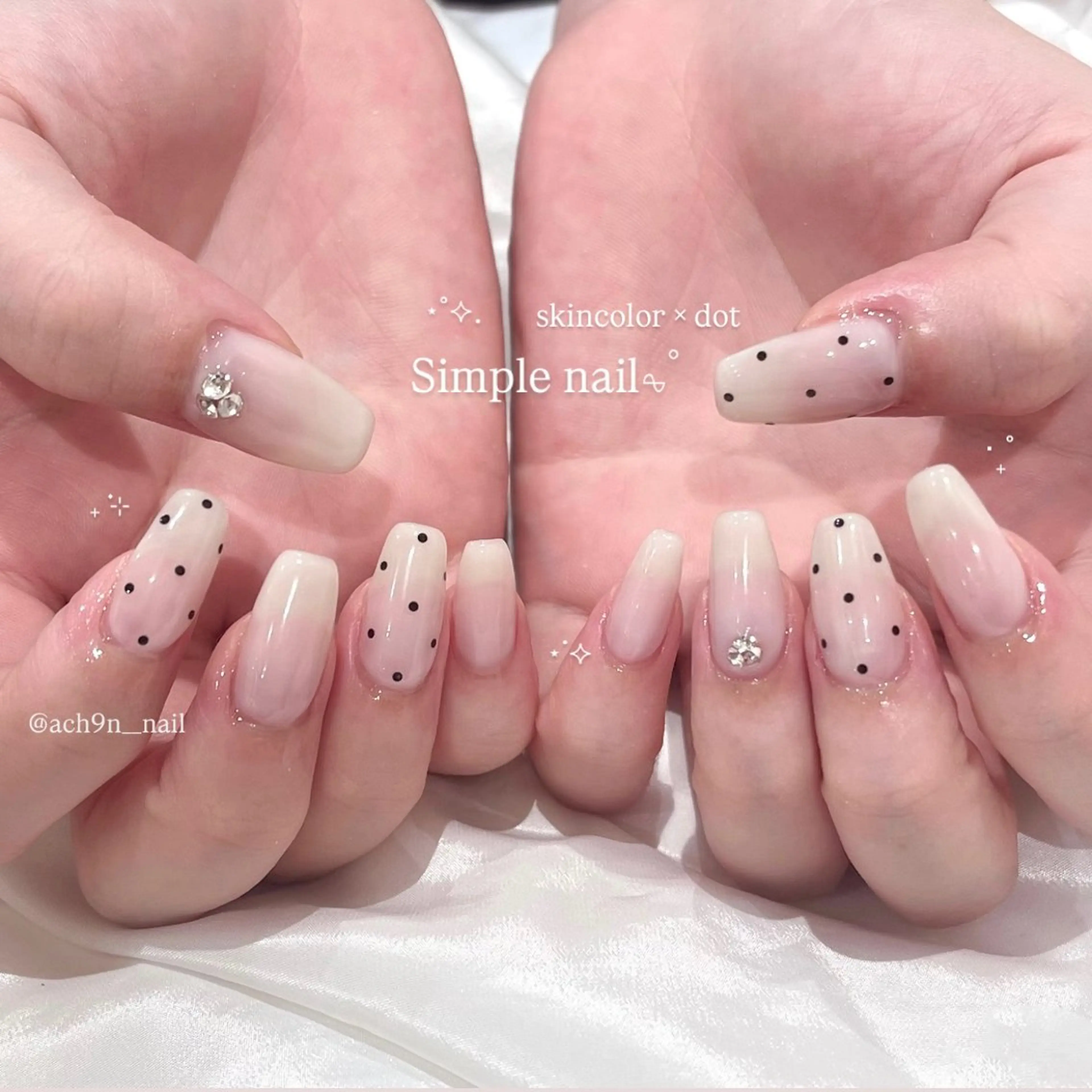 ネイル ドット シンプルネイル ハンドネイル aoi ♡のネイルデザイン