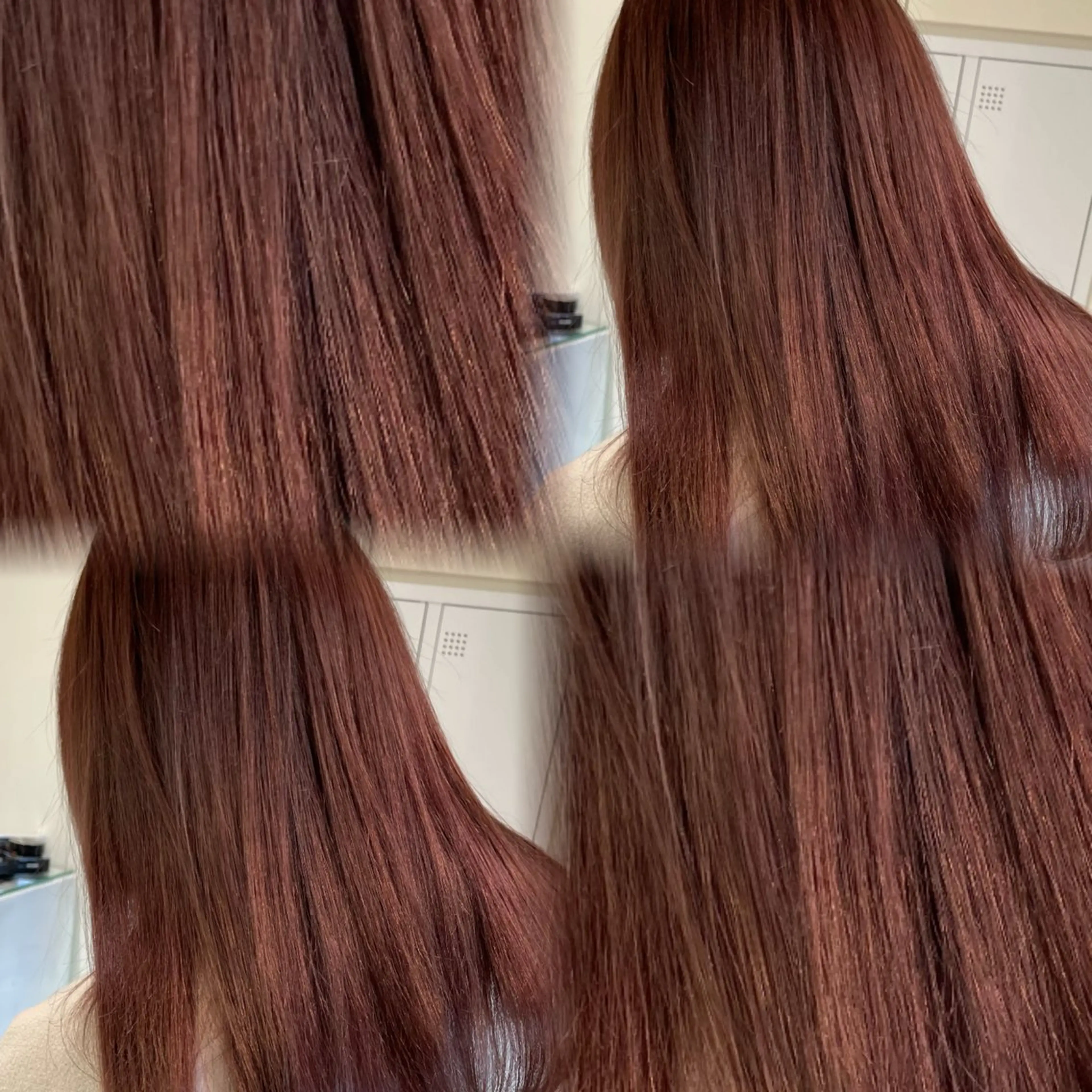 セミロング カラー ブリーチ ピンクカラー ローズカラー トリートメント カット ヘアカラー トリートメント suzuna/暖色/ ヘッドスパ/ヘアケアのヘアスタイル