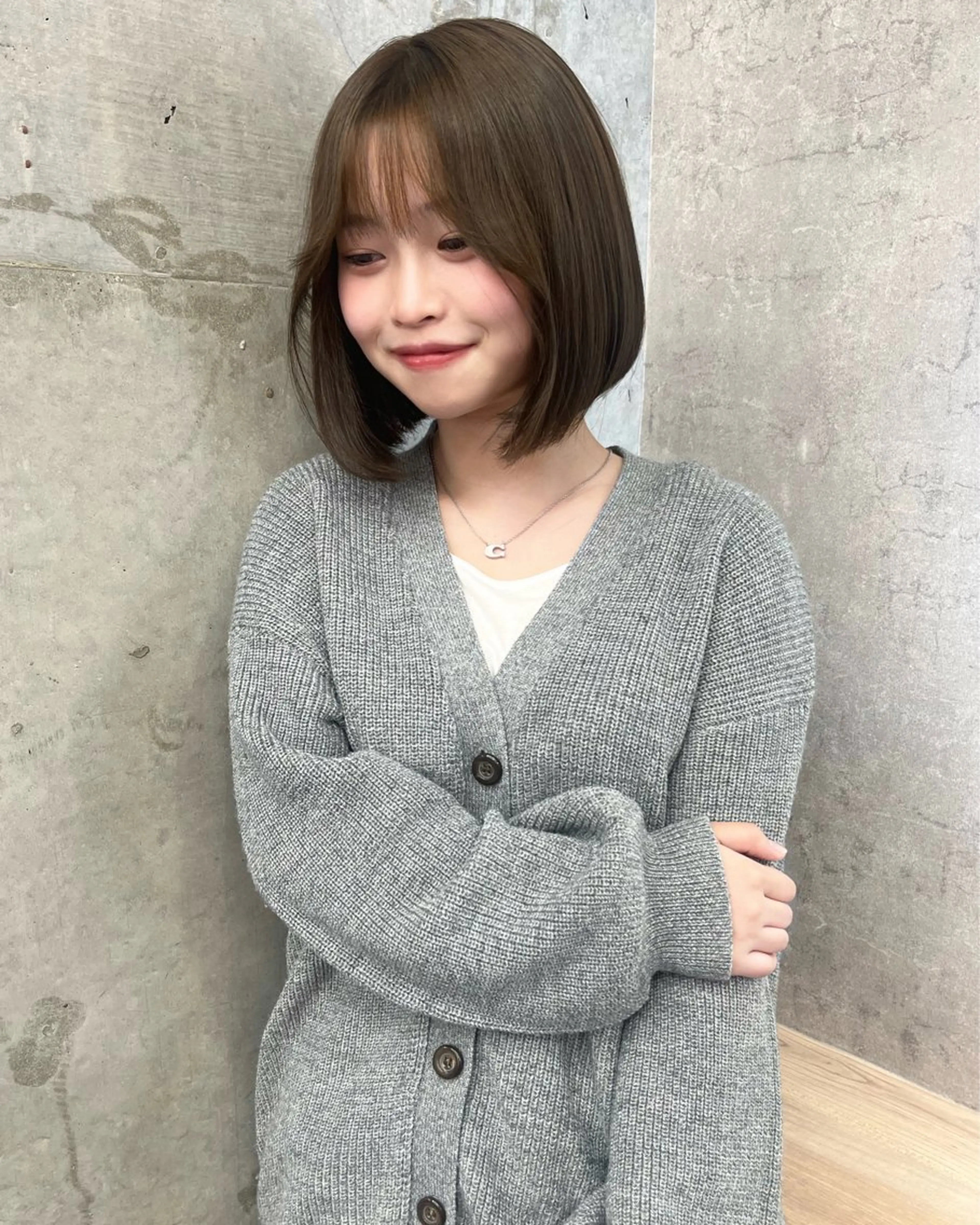 ミディアム カラー ベージュカラー ブラウンカラー ブラウンベージュ 梅田/ブリーチなし 透明感カラー/Yuiのヘアスタイル