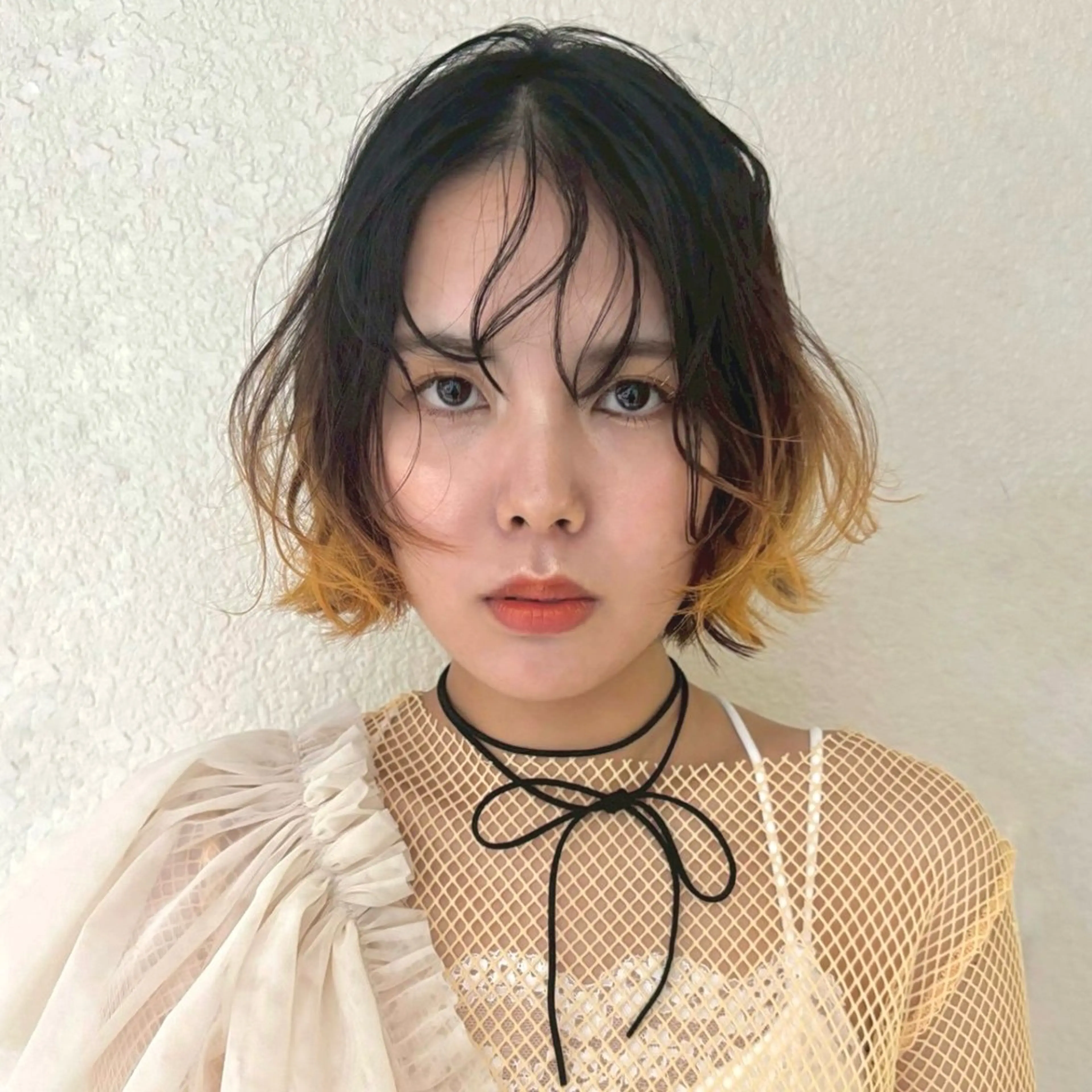 ショート カラー イエローカラー ボブ ヘアカラー ボブレイヤー/ ブリーチ/miyuuのヘアスタイル