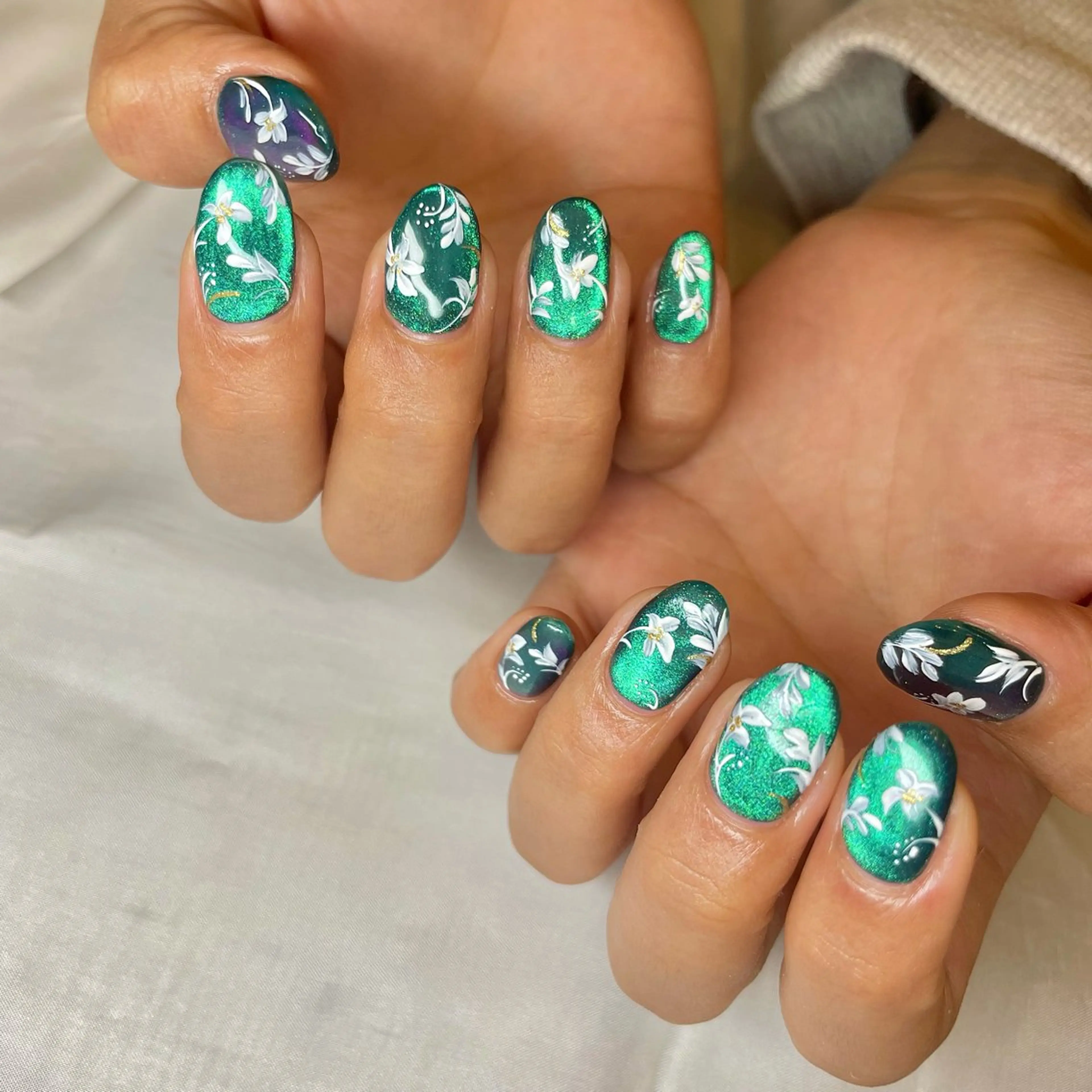 メンズ ネイル フラワーネイル nail&eye Aoのマツエク・マツパデザイン