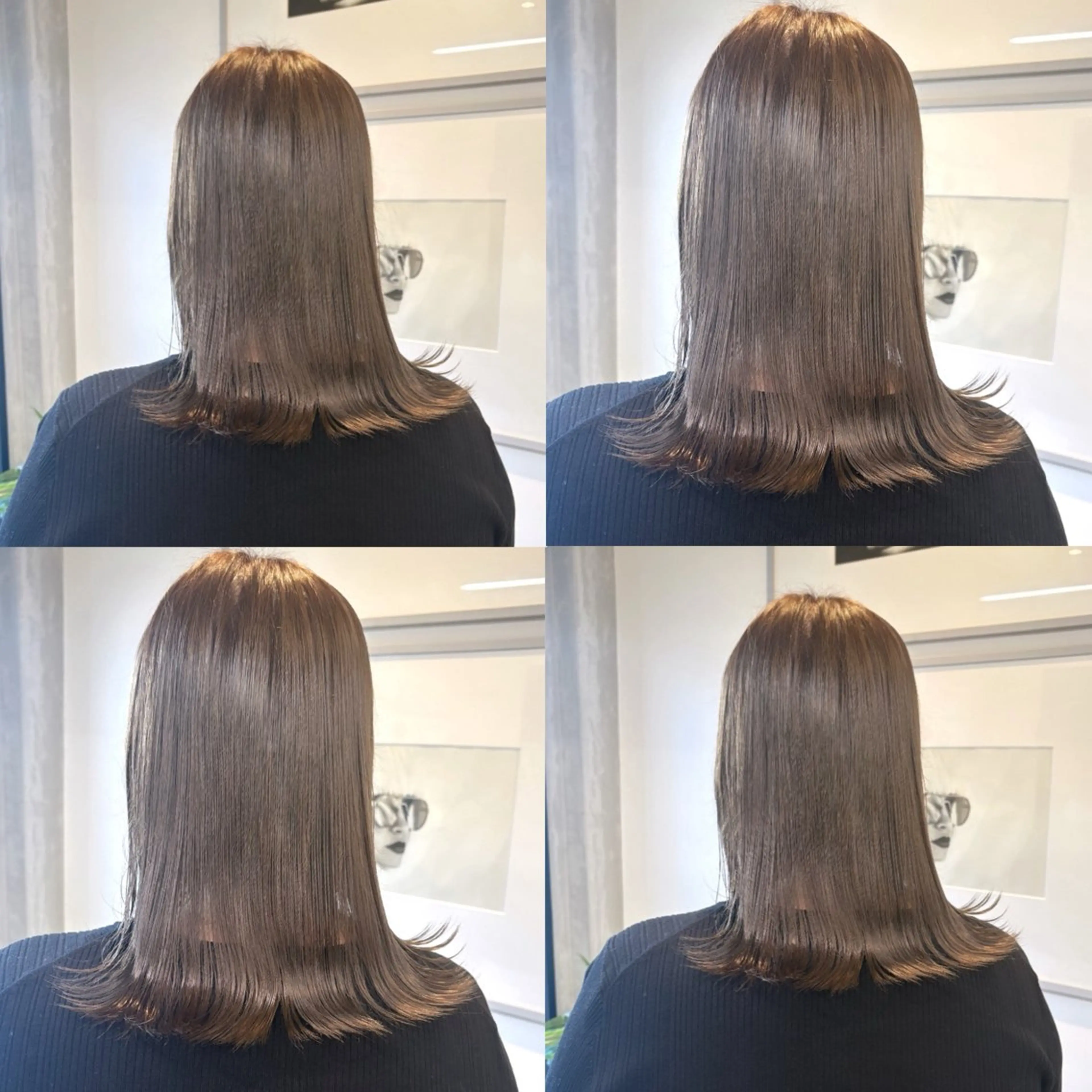 ミディアム カラー ベージュカラー ブリーチ 透明感カラー グレージュ ブリーチなしカラー カット ヘアカラー トリートメント ヘッドスパ ヘアセット カジュアルを女っぽく 𝗮𝘆𝗮𝗰𝗼のヘアスタイル
