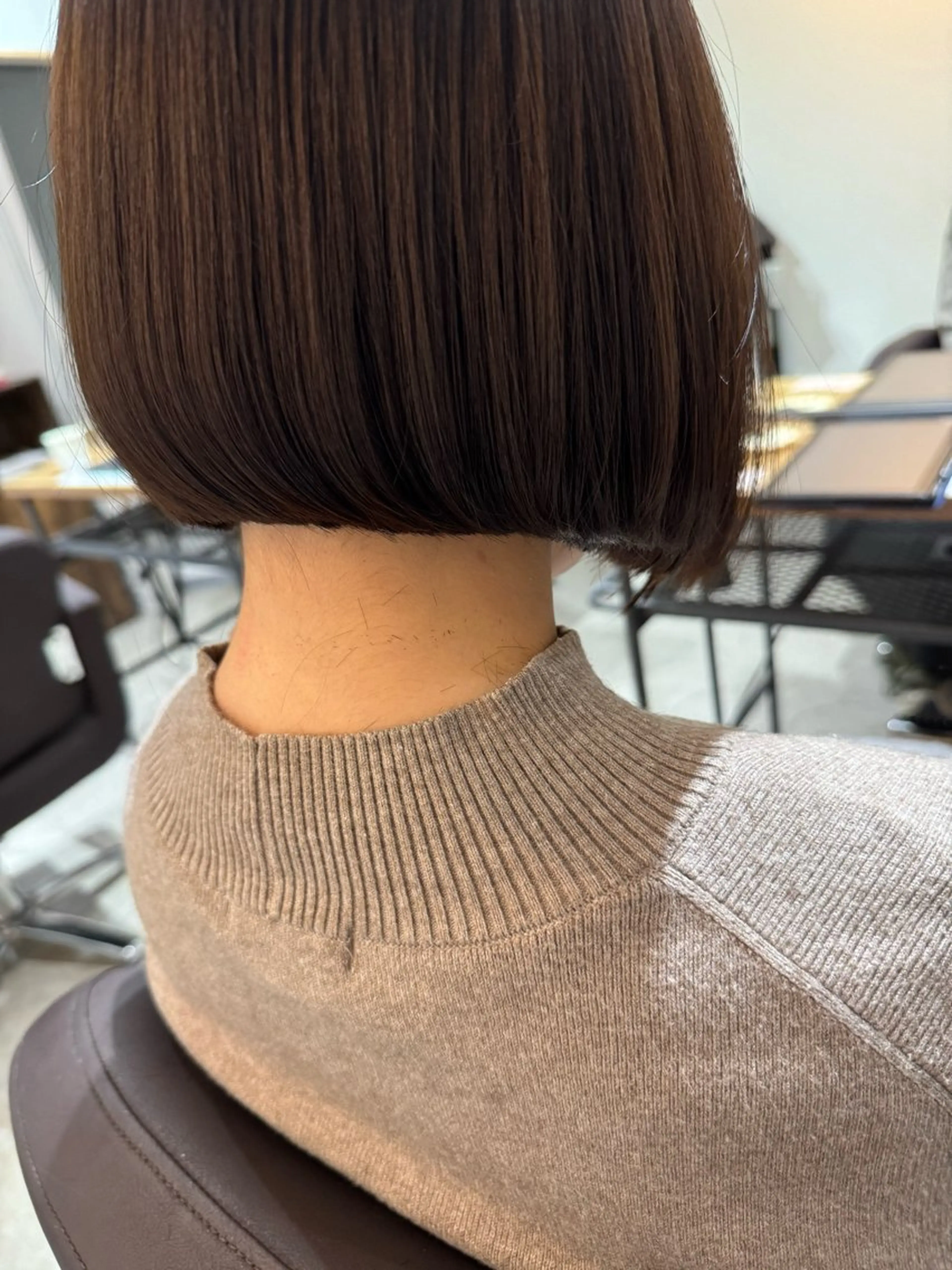ショート ボブ 韓国風ヘア レイヤーカット ショートヘア 縮毛矯正 ✨艶ブリーチカラー✨ ✨艶髪ストレート✨のヘアスタイル