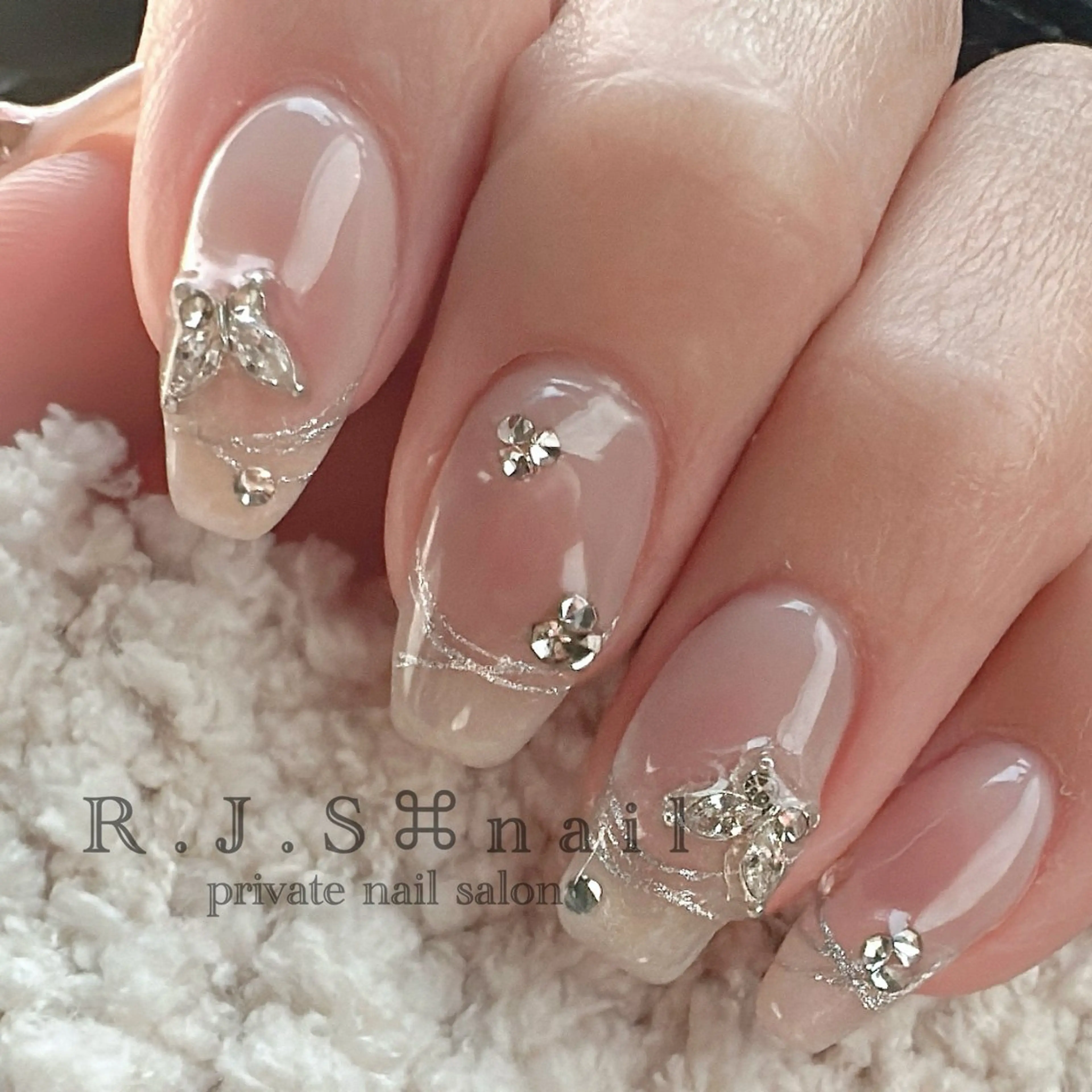 ネイル チークネイル ワンホンネイル ハンドネイル R.J.S⌘nail所属・R.J.S⌘ nailのネイルデザイン