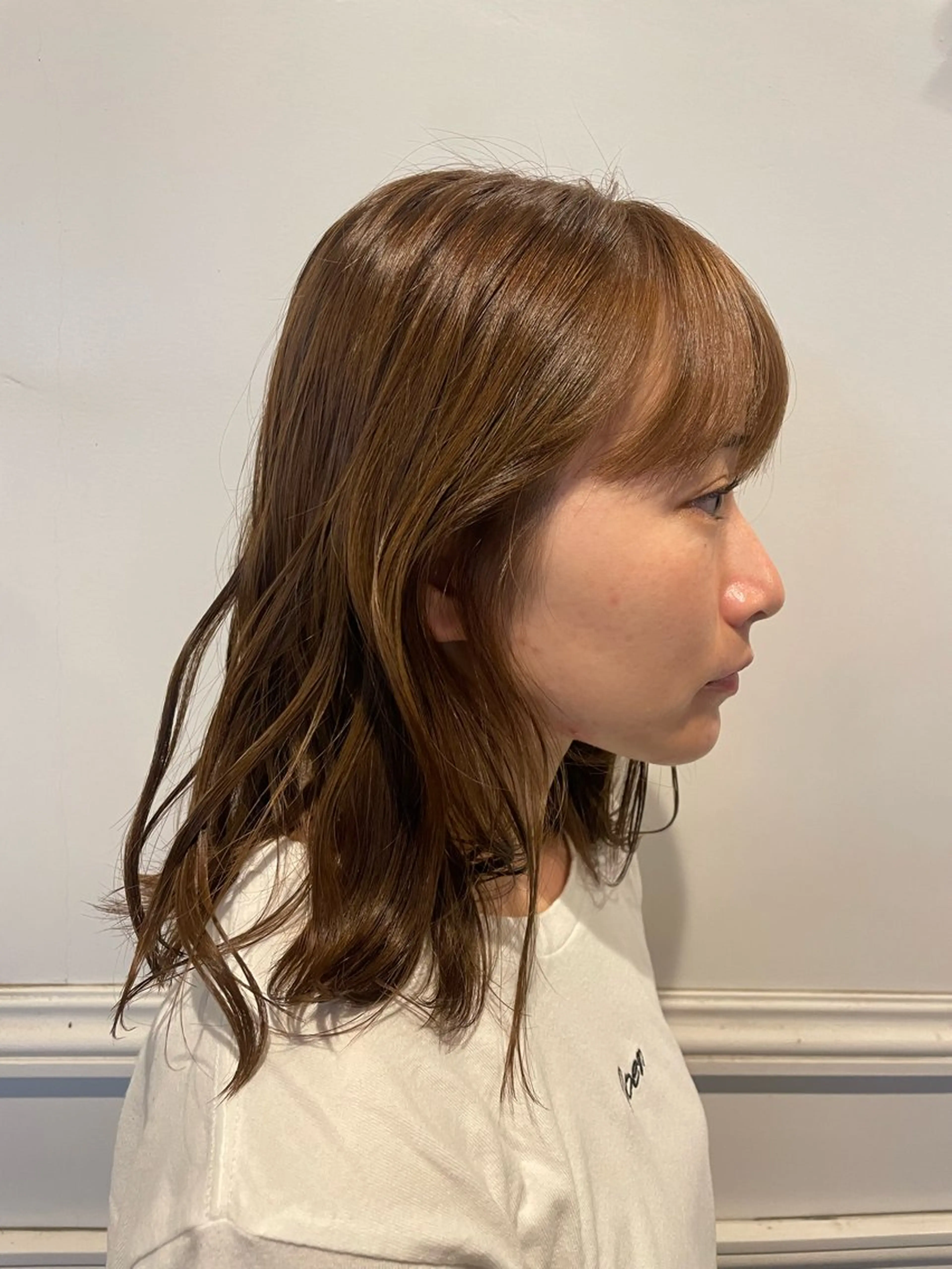 ミディアム ヘアカラー 長岡 香澄のヘアスタイル