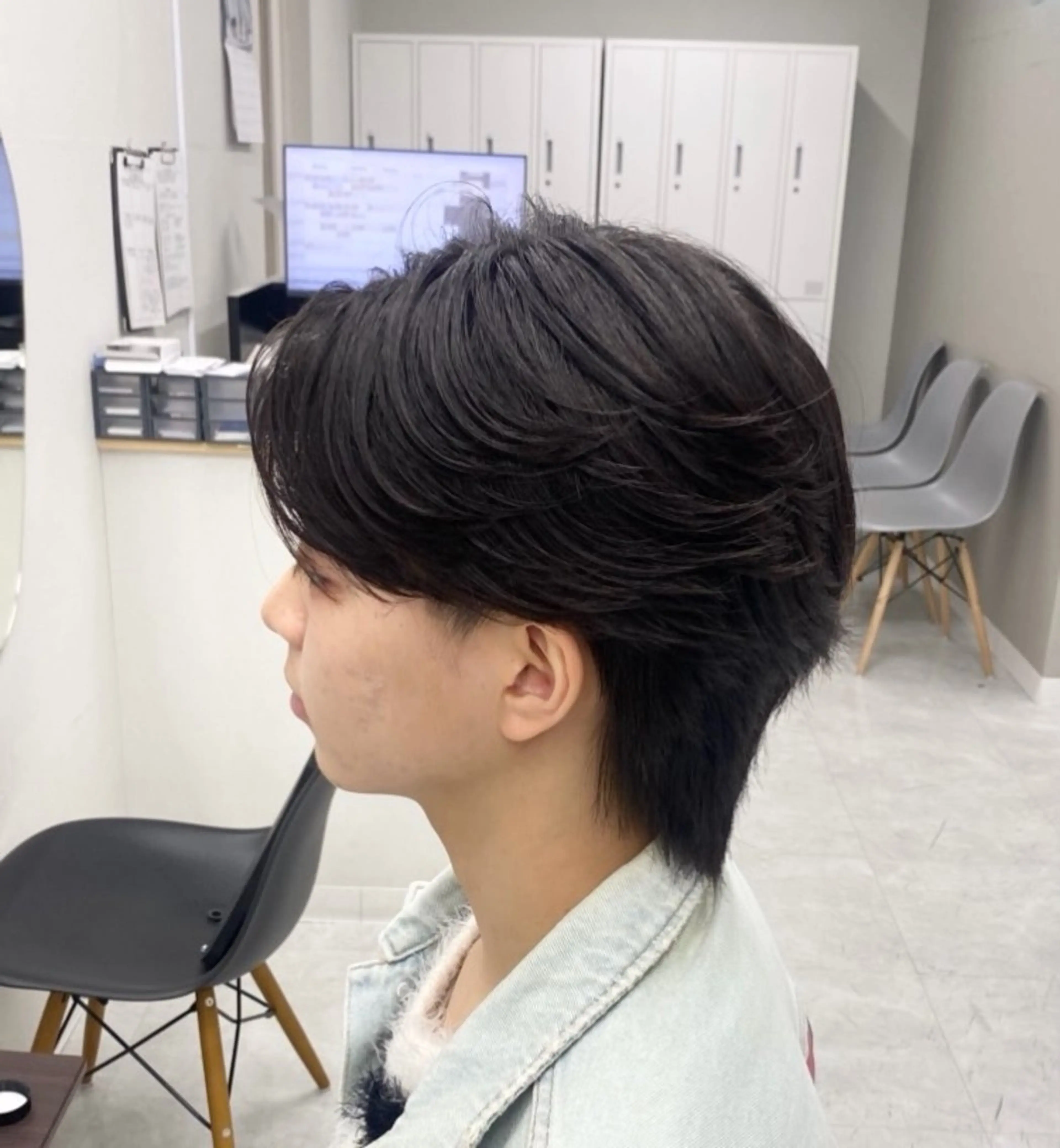 ミディアム パーマ ヘアアレンジ メンズ メンズウルフ/ 毛流れ/AOTOのヘアスタイル