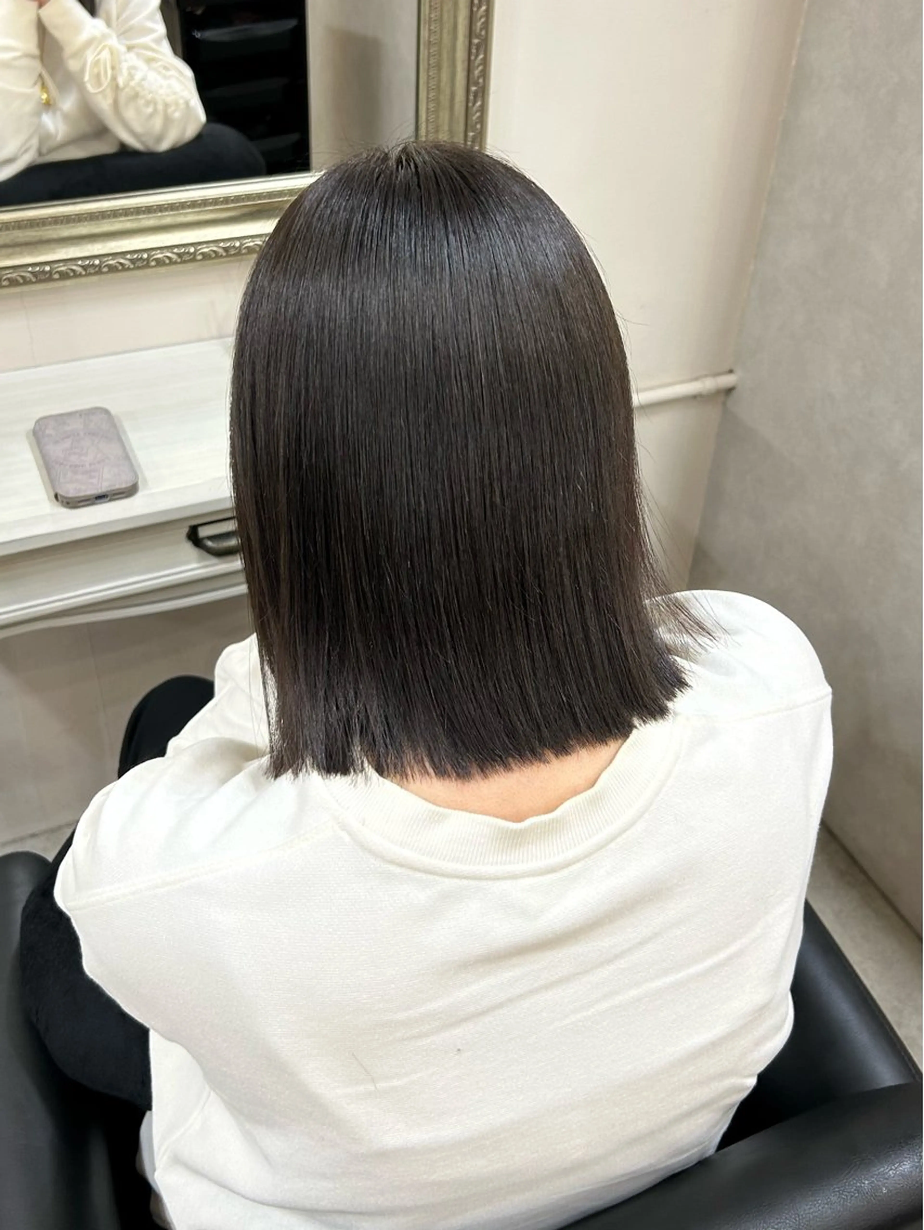 ミディアム カット 縮毛矯正 トリートメント cien 【堀江】 eriのヘアスタイル