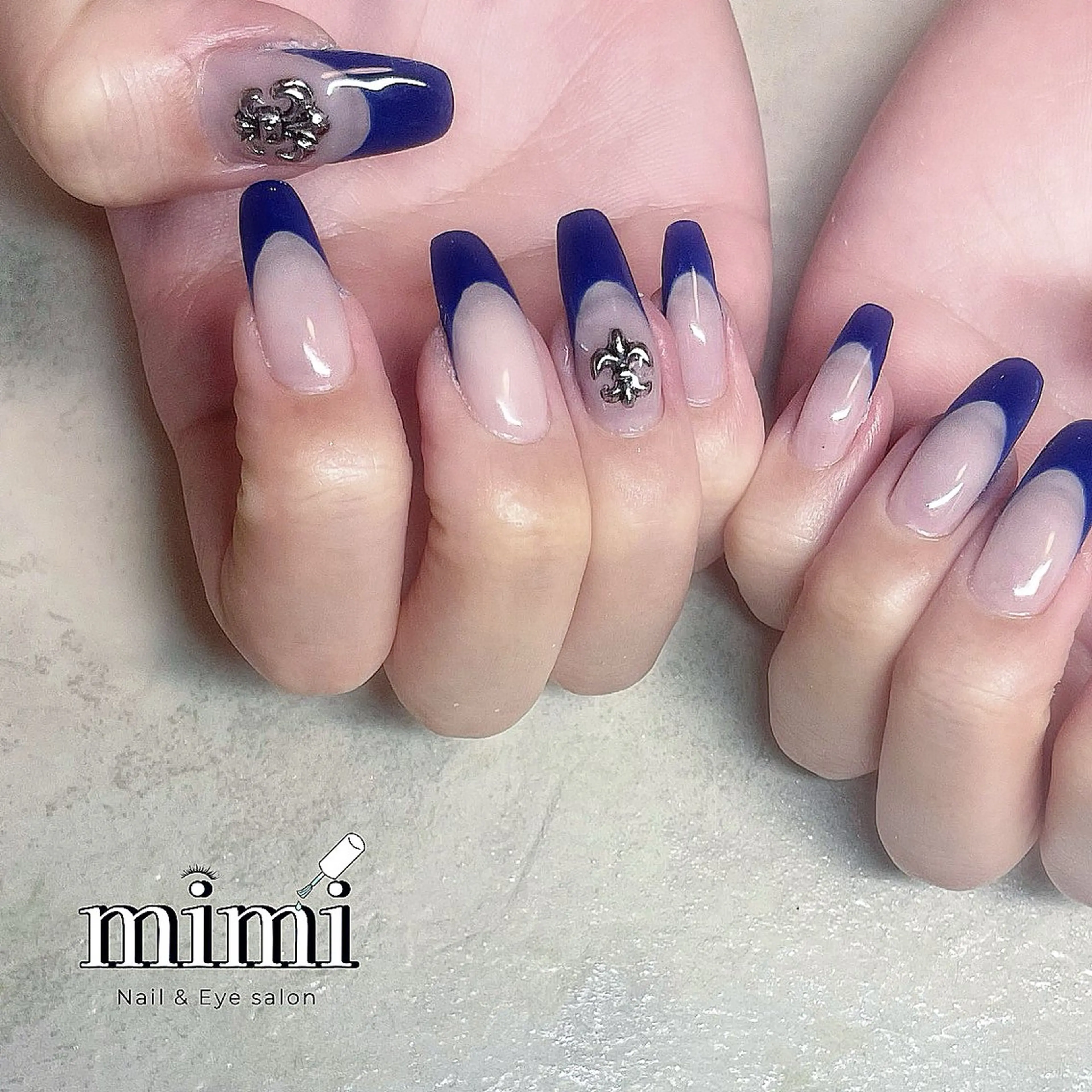 ネイル 長さ出し フレンチネイル ロングネイル シンプルネイル 夏ネイル ハンドネイル Nail&Eye mimiのネイルデザイン