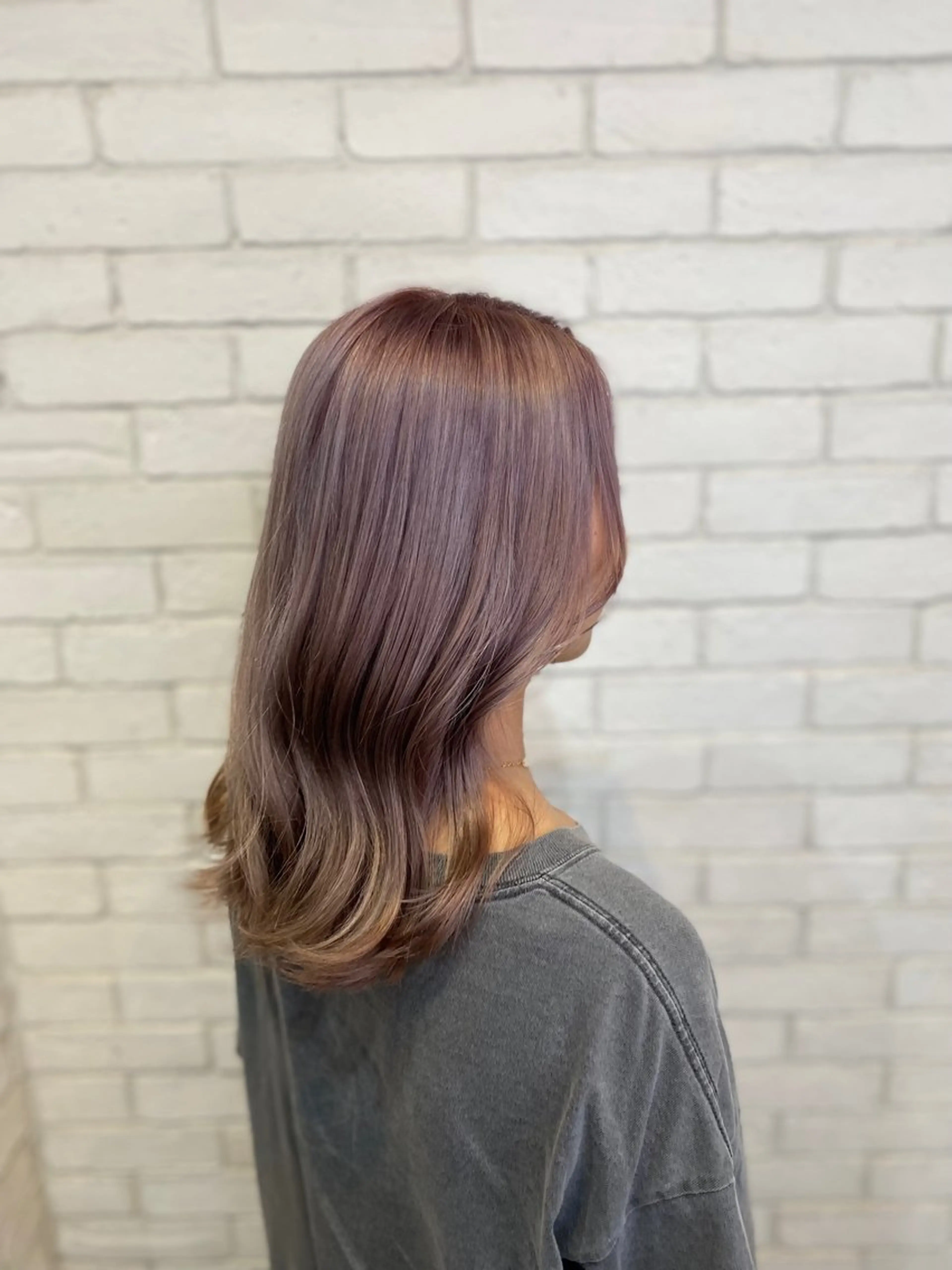 セミロング カラー ヘアカラー トリートメント ヨシダ フミノリのヘアスタイル