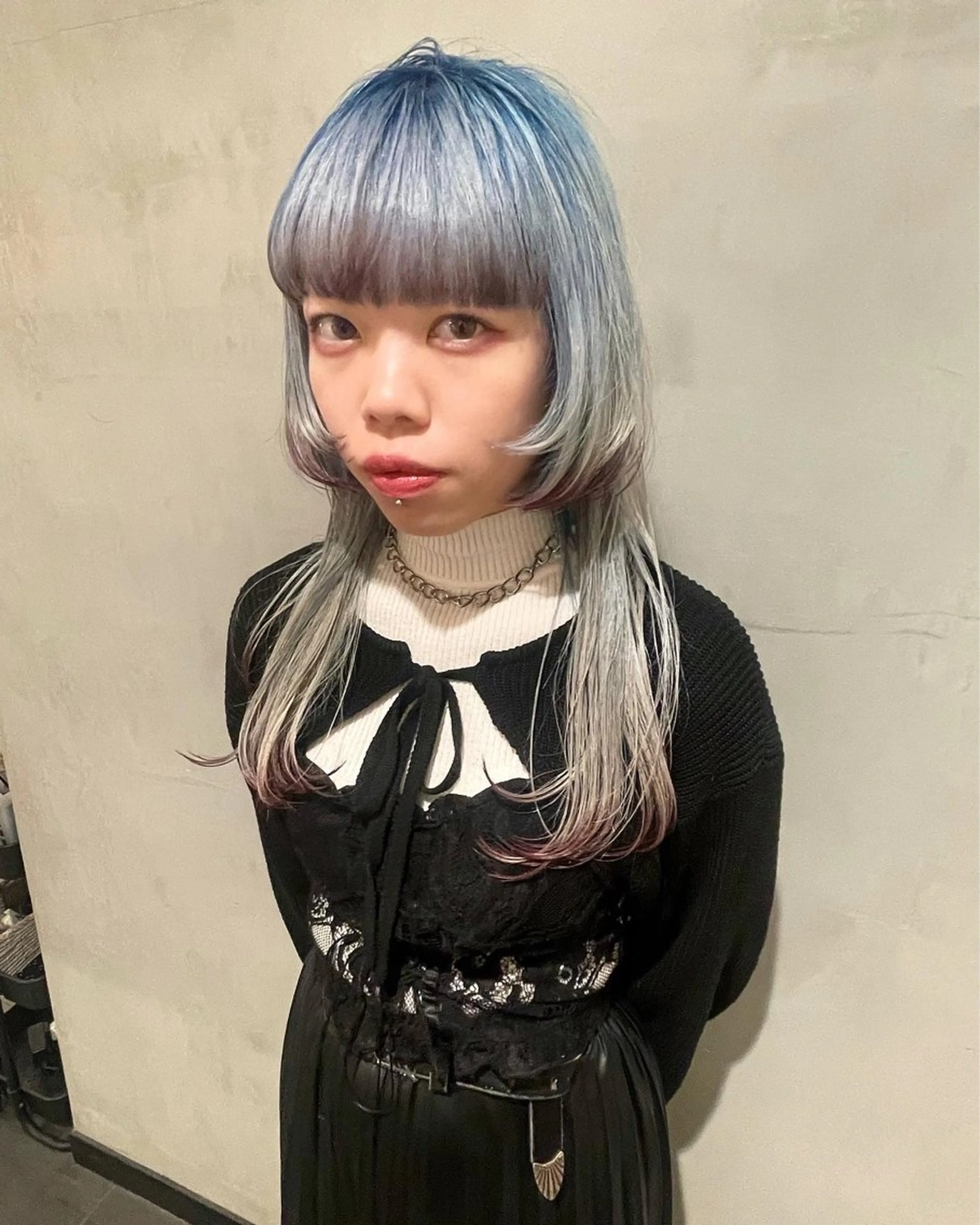 セミロング カラー カット ヘアカラー トリートメント 優 作のヘアスタイル