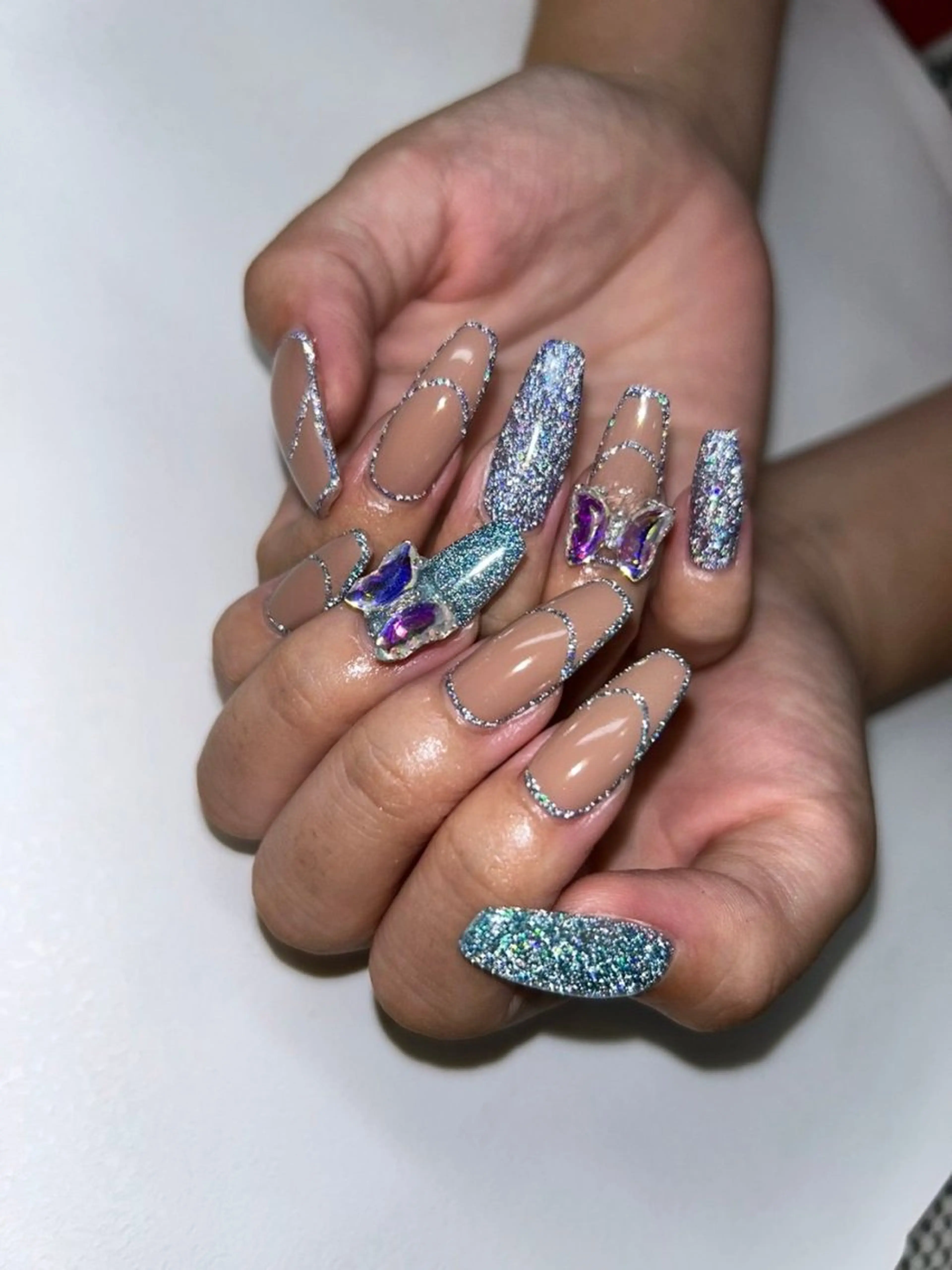 《オフあり》スカルプ並みの強度✨長さ出しジェルチップアプレ💅アート10本がっつりコース💄✨の写真
