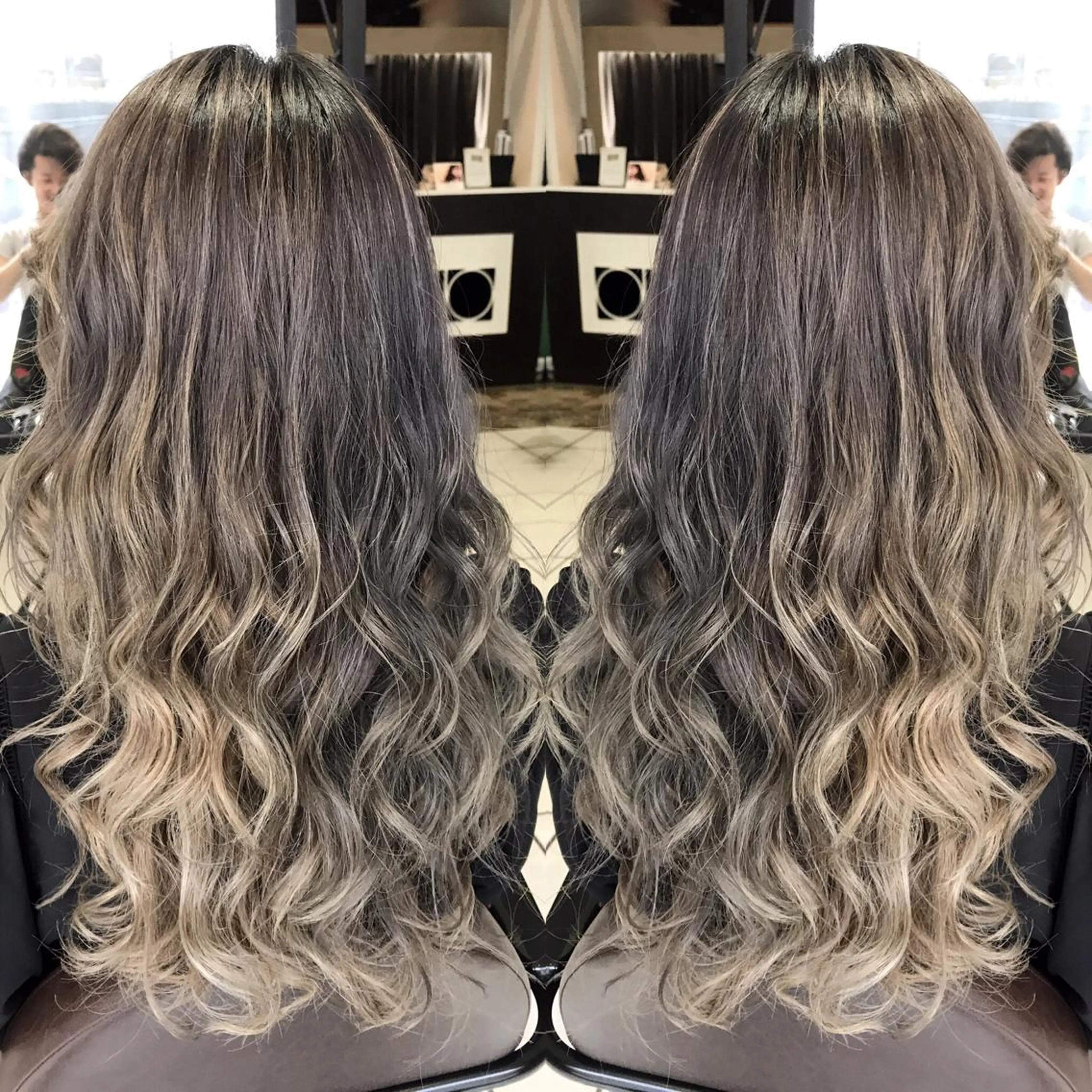 ロング カラー シールエクステ⭐️ オオミタクヤのヘアスタイル