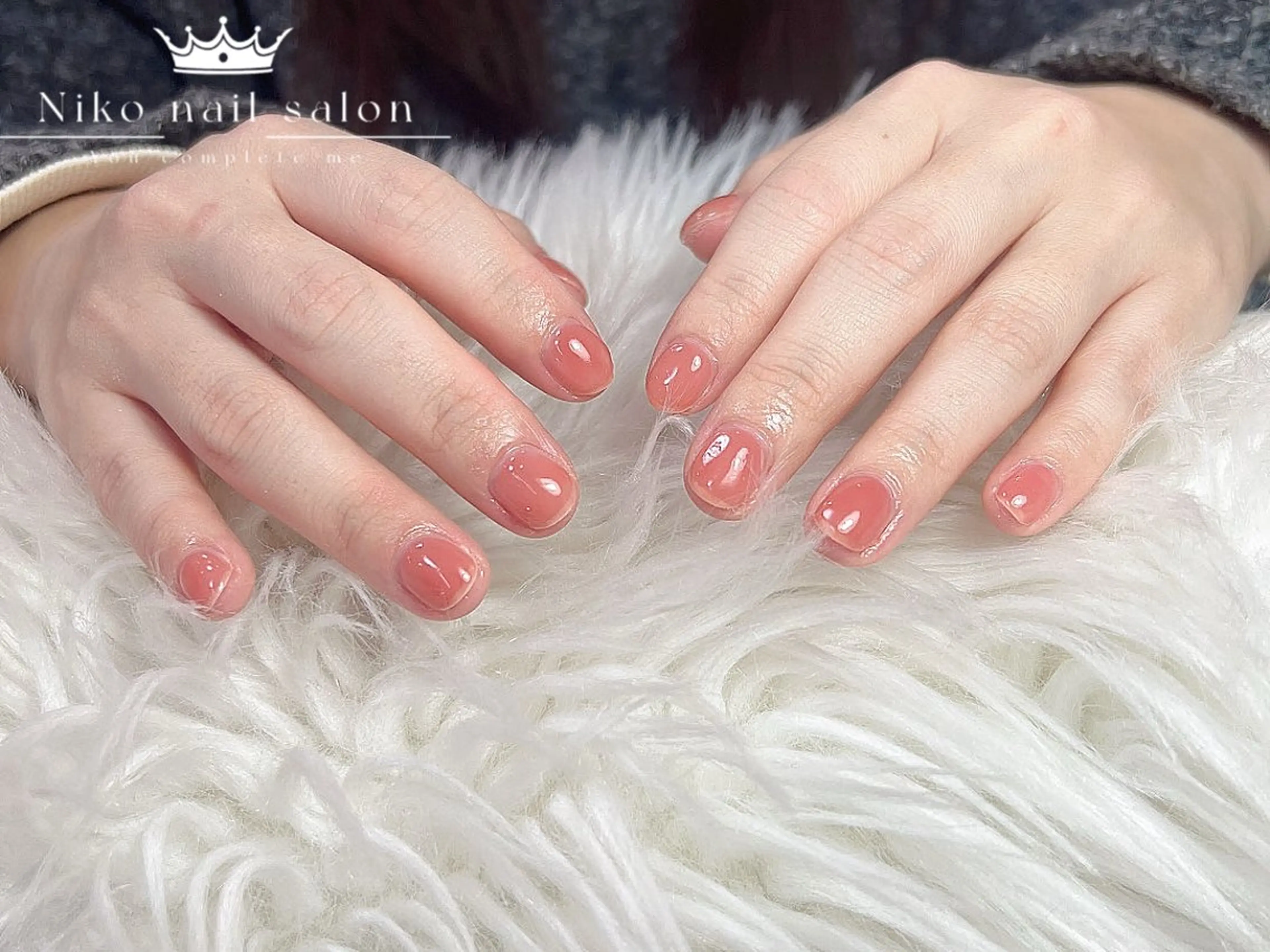 ネイル チークネイル フットネイル フレンチネイル ジェルネイル ガラスフレンチ 柚子 Nikoのネイルデザイン