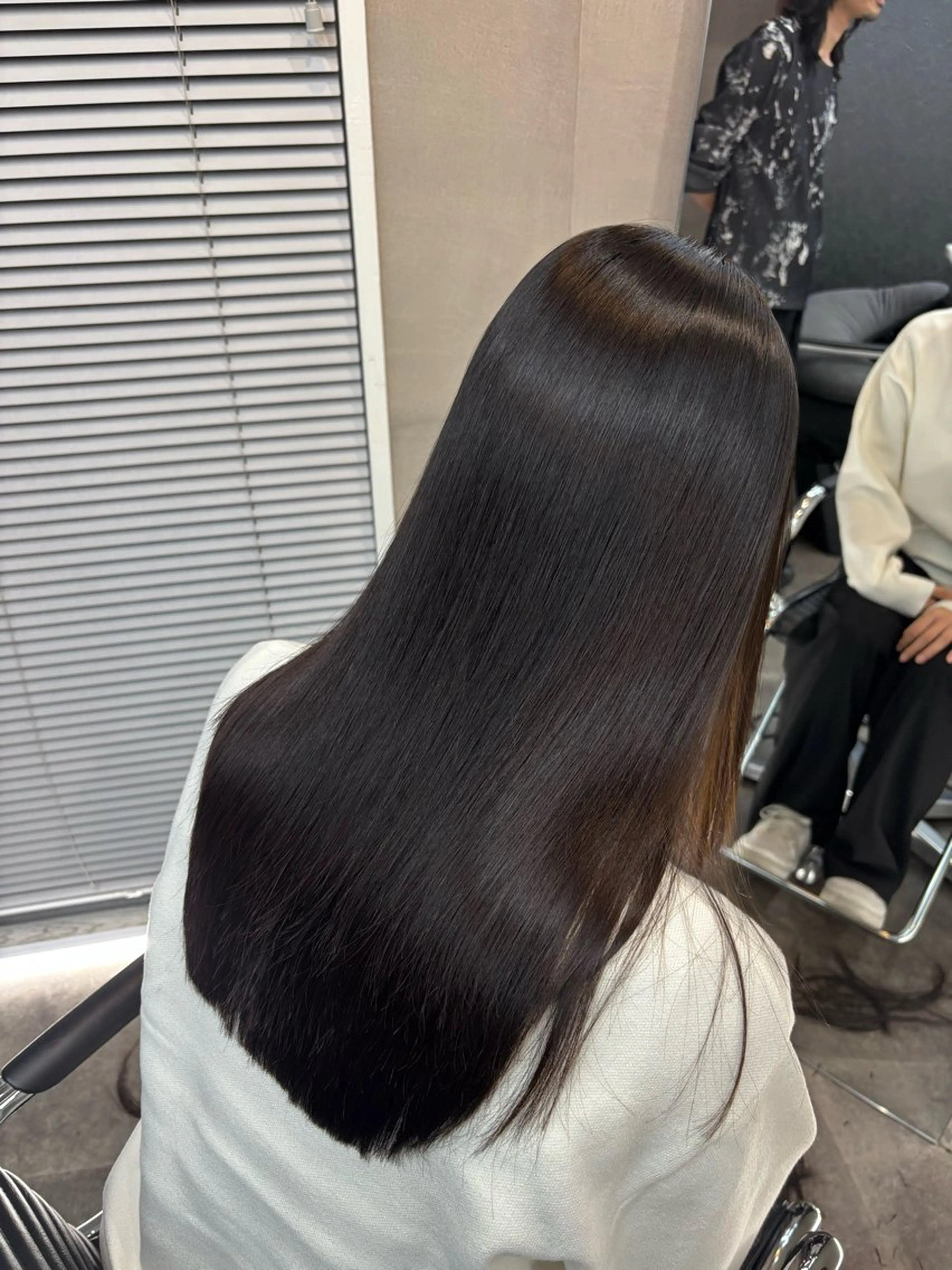 セミロング 縮毛矯正 トリートメント 髪質改善ストレート/ ブリーチ／渋谷　福田のヘアスタイル