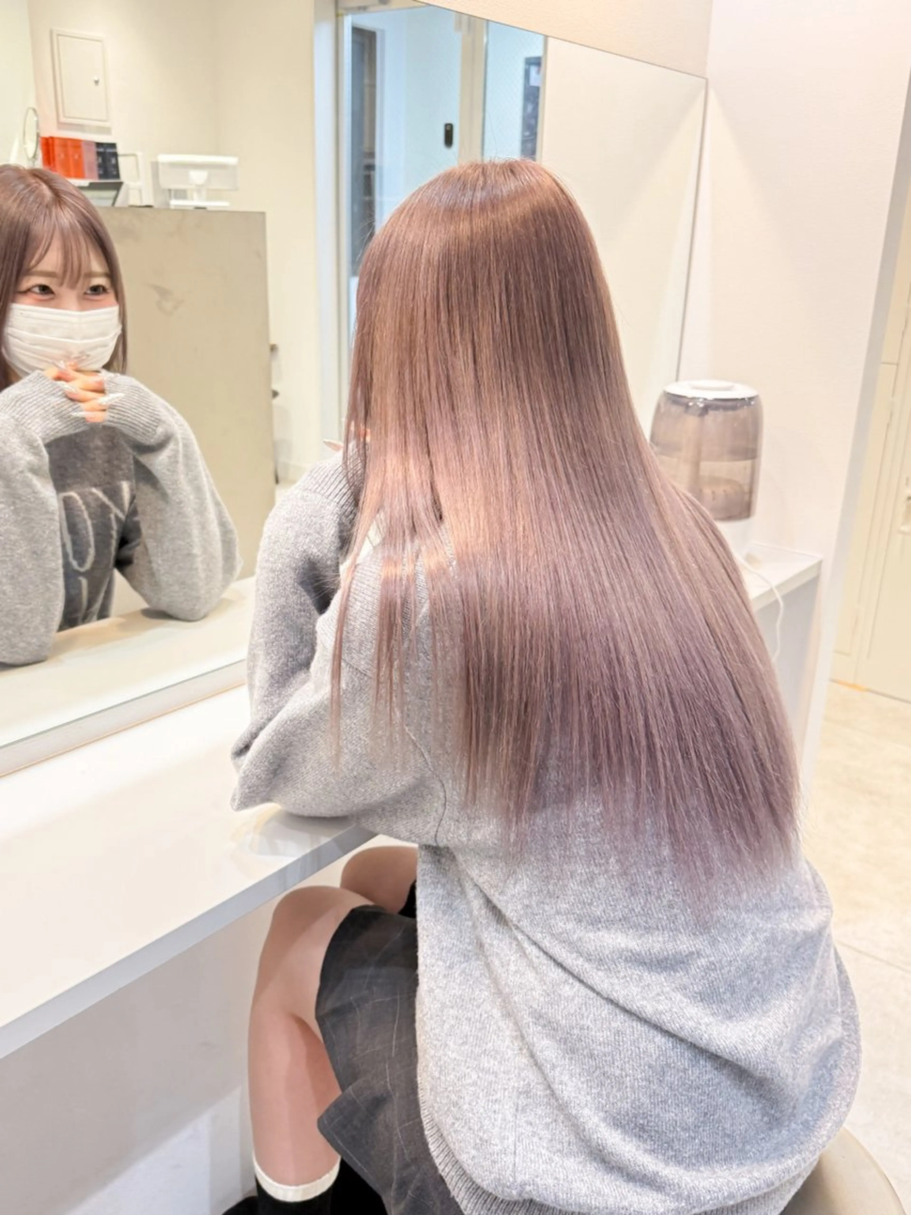 ロング カラー 艶髪ブリーチ 永井竜也のヘアスタイル