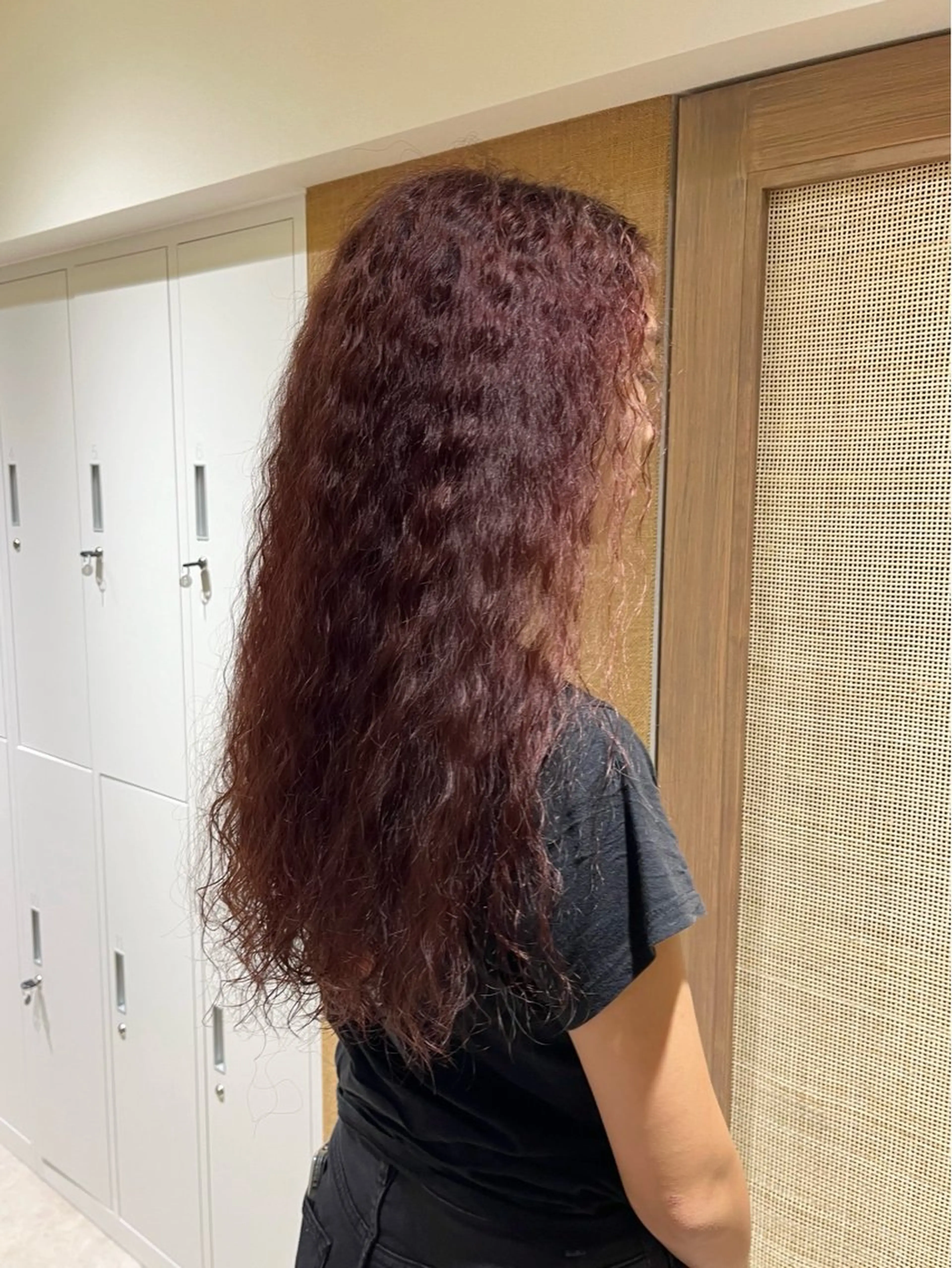 ロング カラー ブリーチ ブラウンカラー ブリーチなしカラー レッドカラー レッドブラウン ヘアカラー KANO🌷 ブリーチなしカラーのヘアスタイル