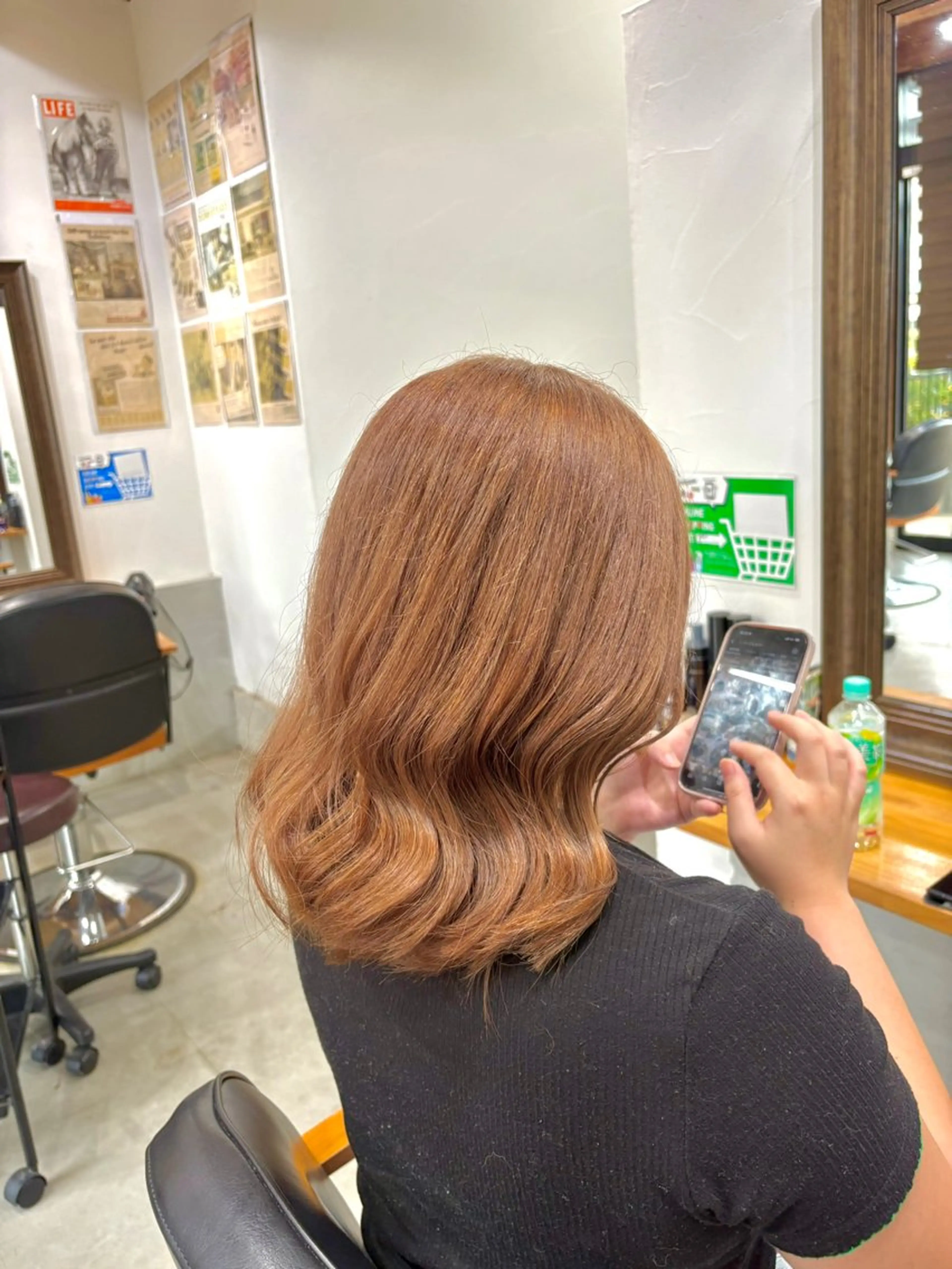ミディアム カラー ヘアカラー トリートメント まろやかなベージュ 小池春樹のヘアスタイル