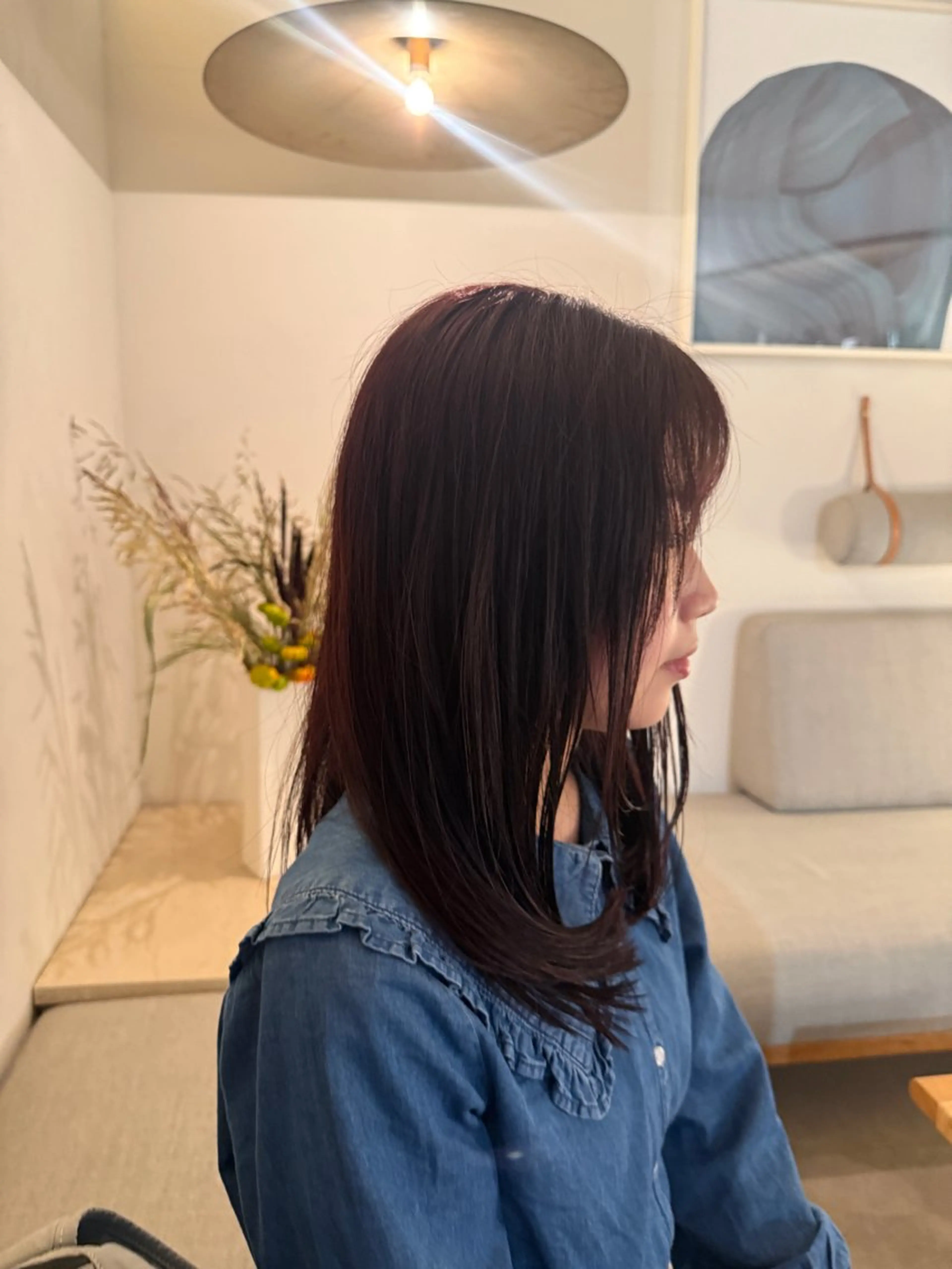 セミロング カラー ブリーチ ブリーチなしカラー ヘアカラー casi所属・メンズパーマ／ボブ 星本広海のヘアスタイル