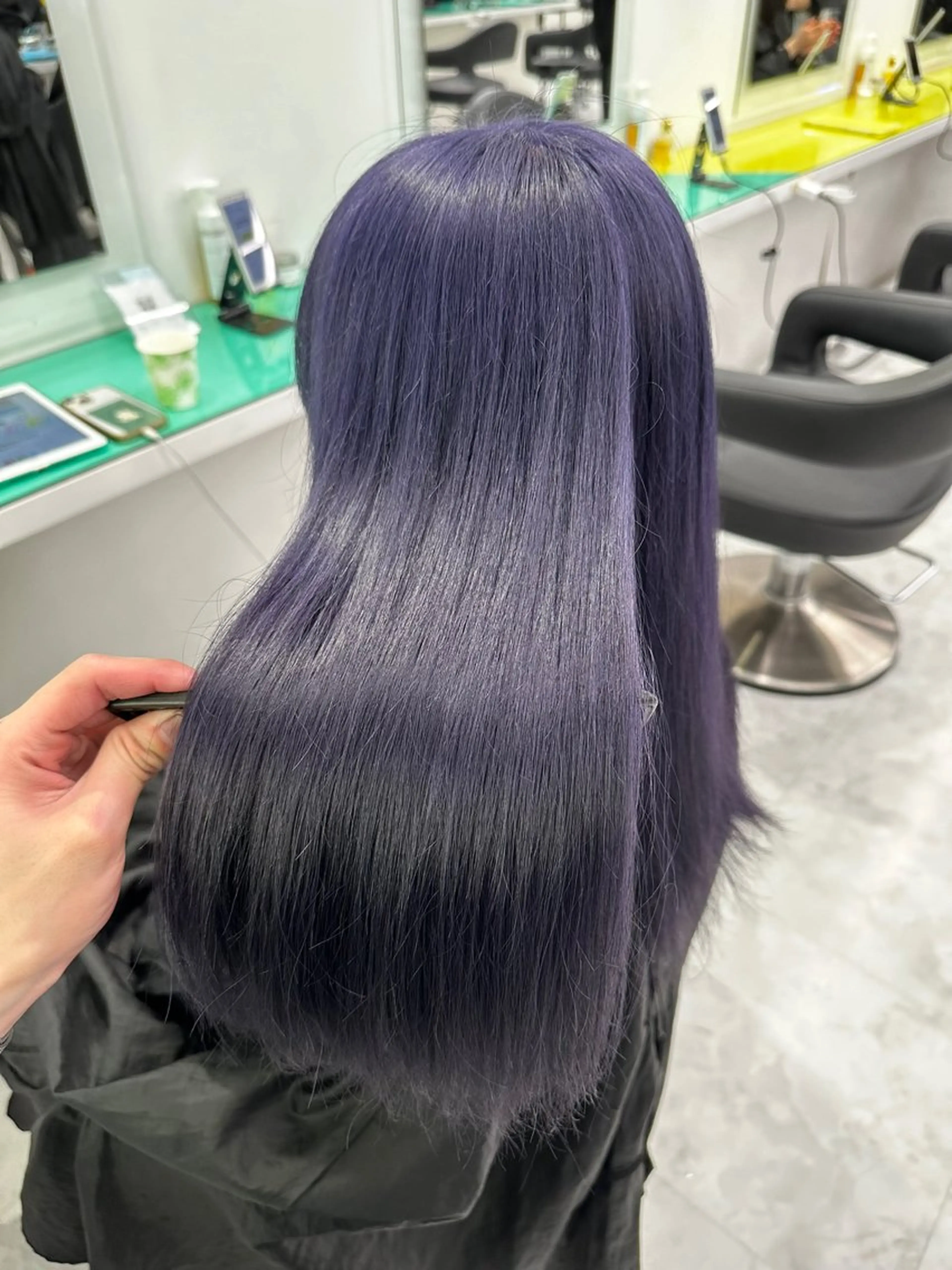 ロング カラー 透明感カラー 髪質改善 ヘアカラー トリートメント 韓国暗髪🩶レイヤー 🩶hayatoのヘアスタイル
