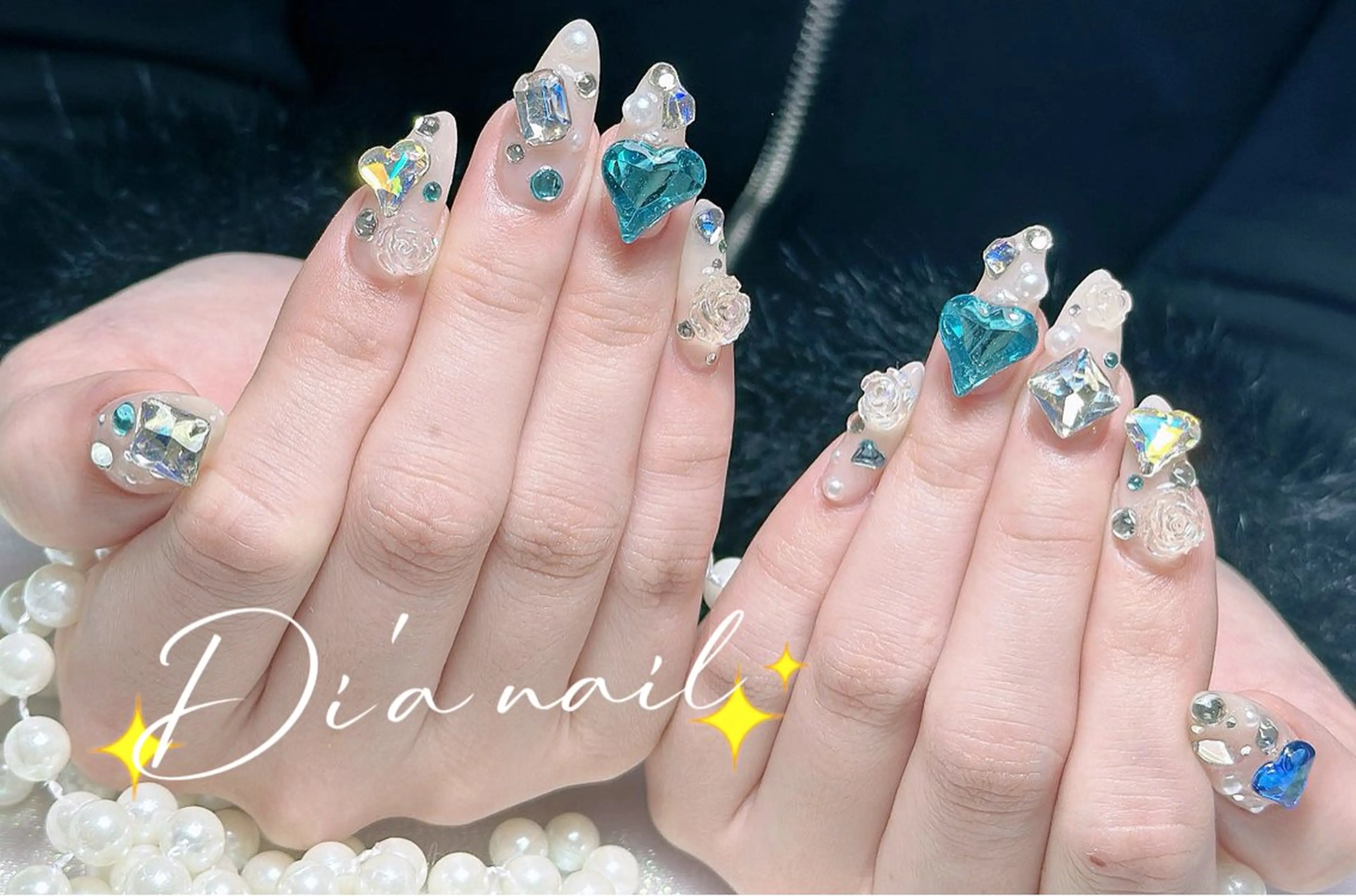 ネイル チークネイル ジェルネイル グラデーション マグネットネイル ニュアンスネイル Di'a nail ネイルサロンのネイルデザイン