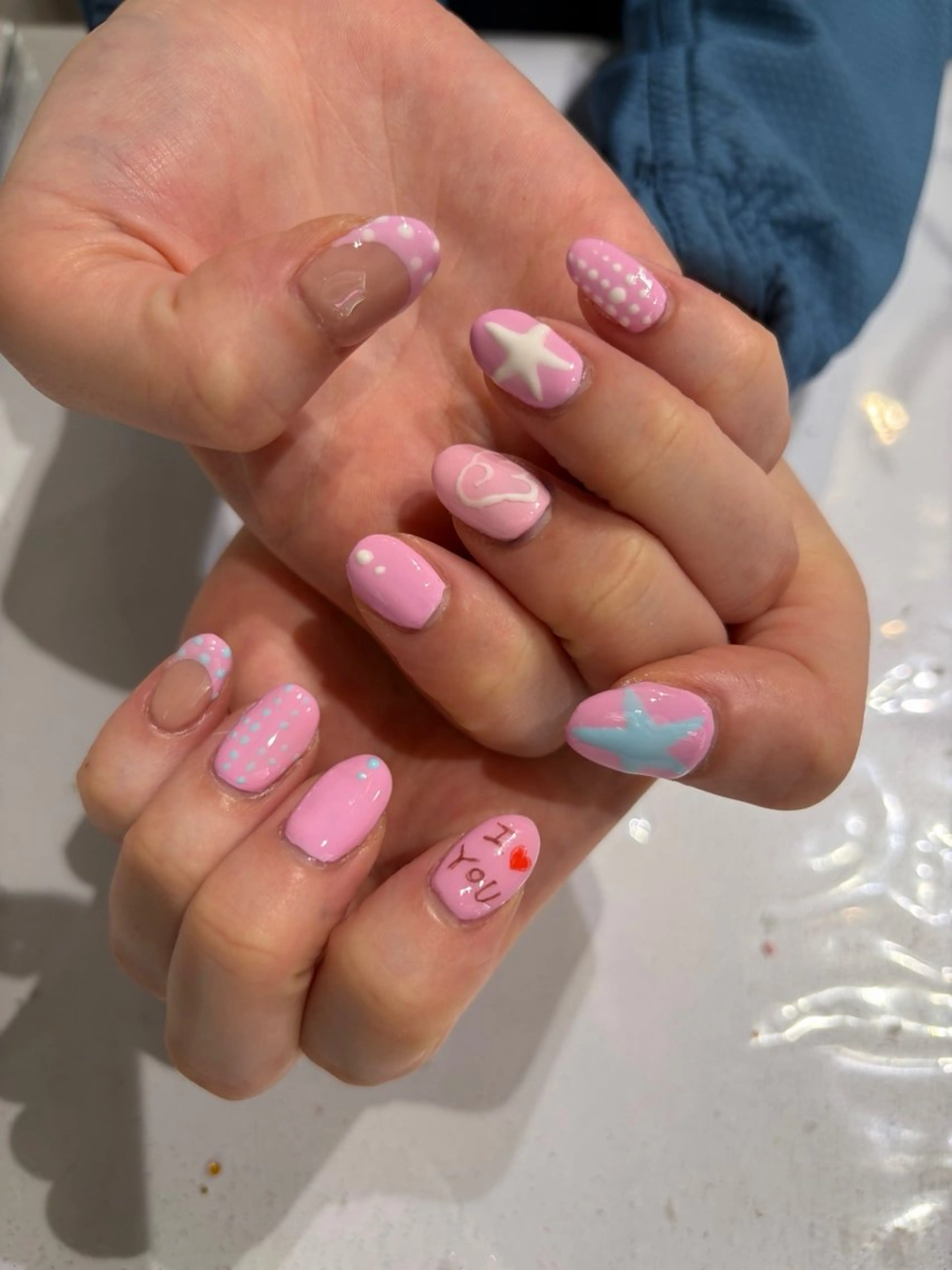 ネイル ハンドネイル ハイトーン💖 ネイル💅まりなのヘアスタイル