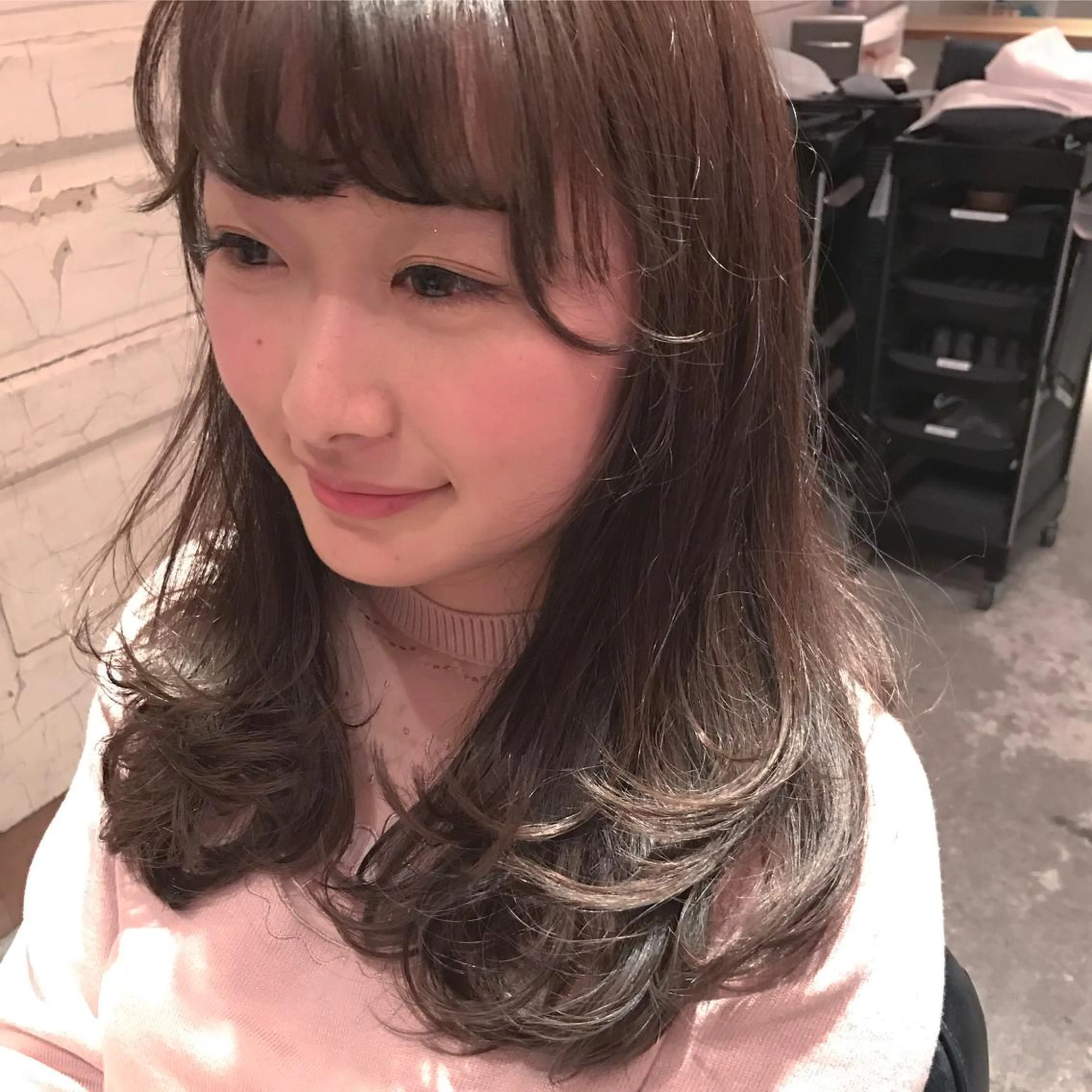 ロング カラー 透明感カラー レイヤーカット emme エミィ/立川のヘアスタイル