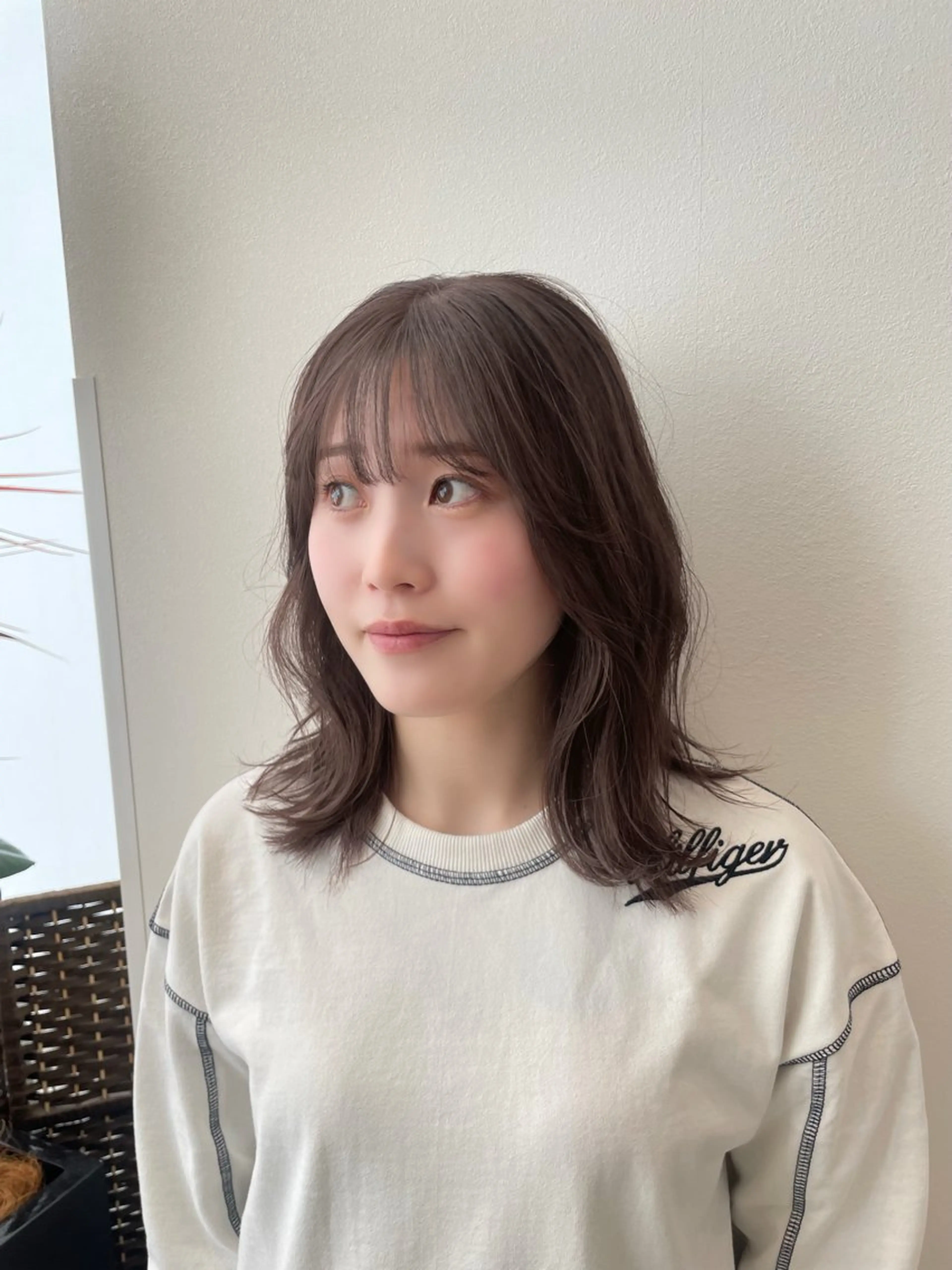 ロング カラー アッシュ アッシュブラウン ブラウンカラー パーマ 縮毛矯正 k-two✨たき艶感 カラー／美髪矯正のヘアスタイル