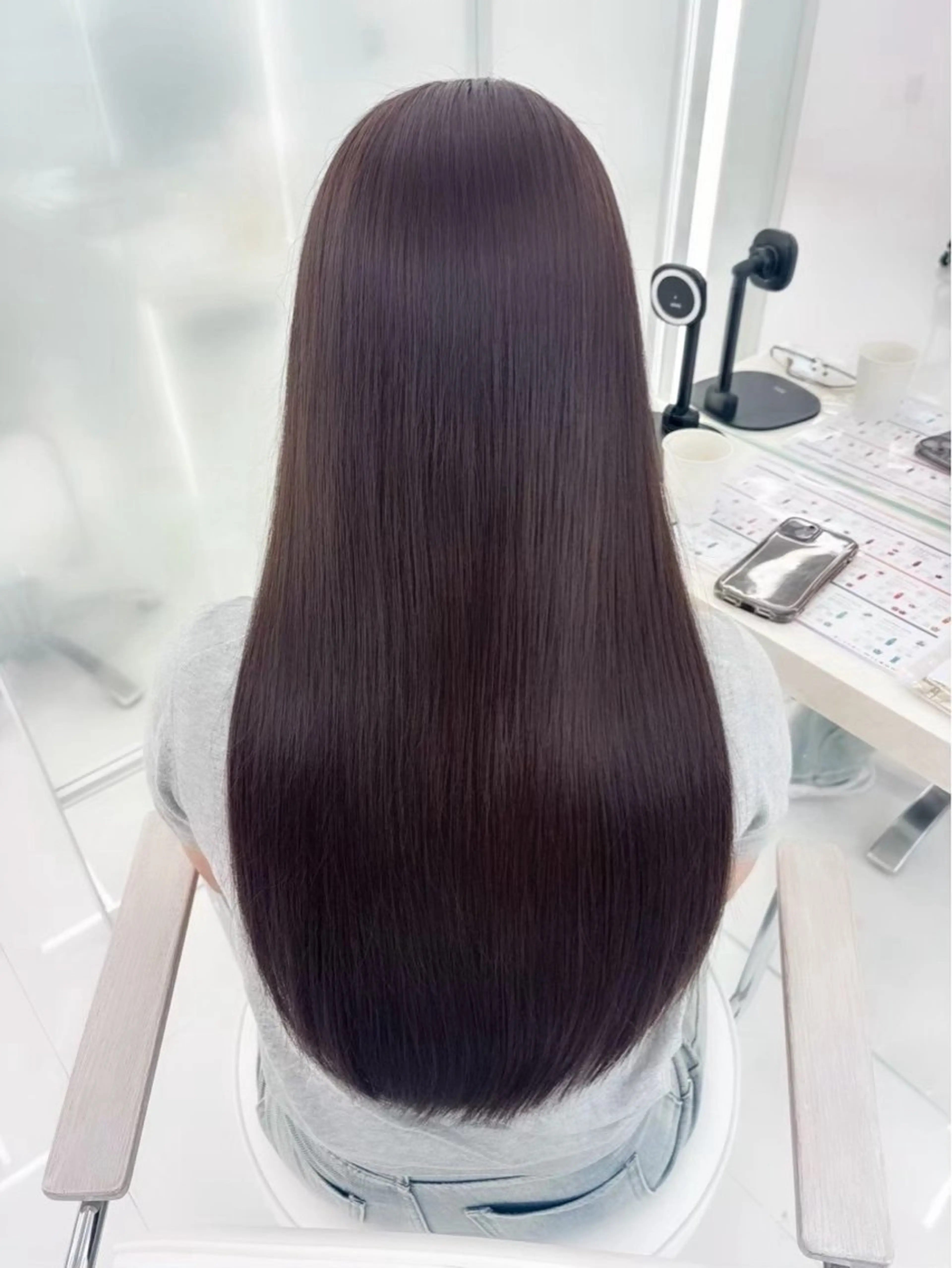 ✨縮毛矯正✨➕🫧髪質改善超音波トリートメント🫧の写真