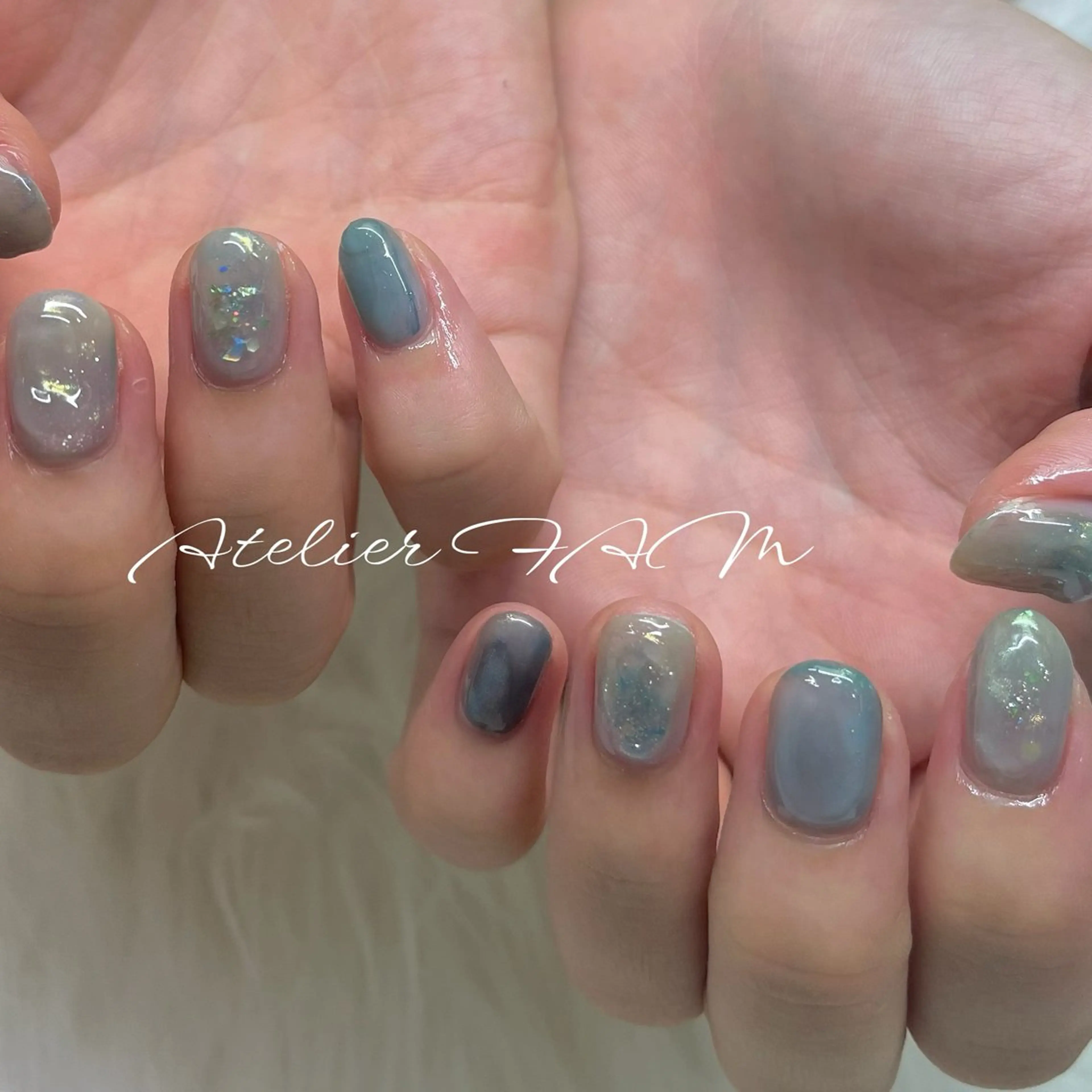 ショート ハンドネイル nail&eyelashsalon atelier fam上本町店所属・アトリエ FAMのネイルデザイン