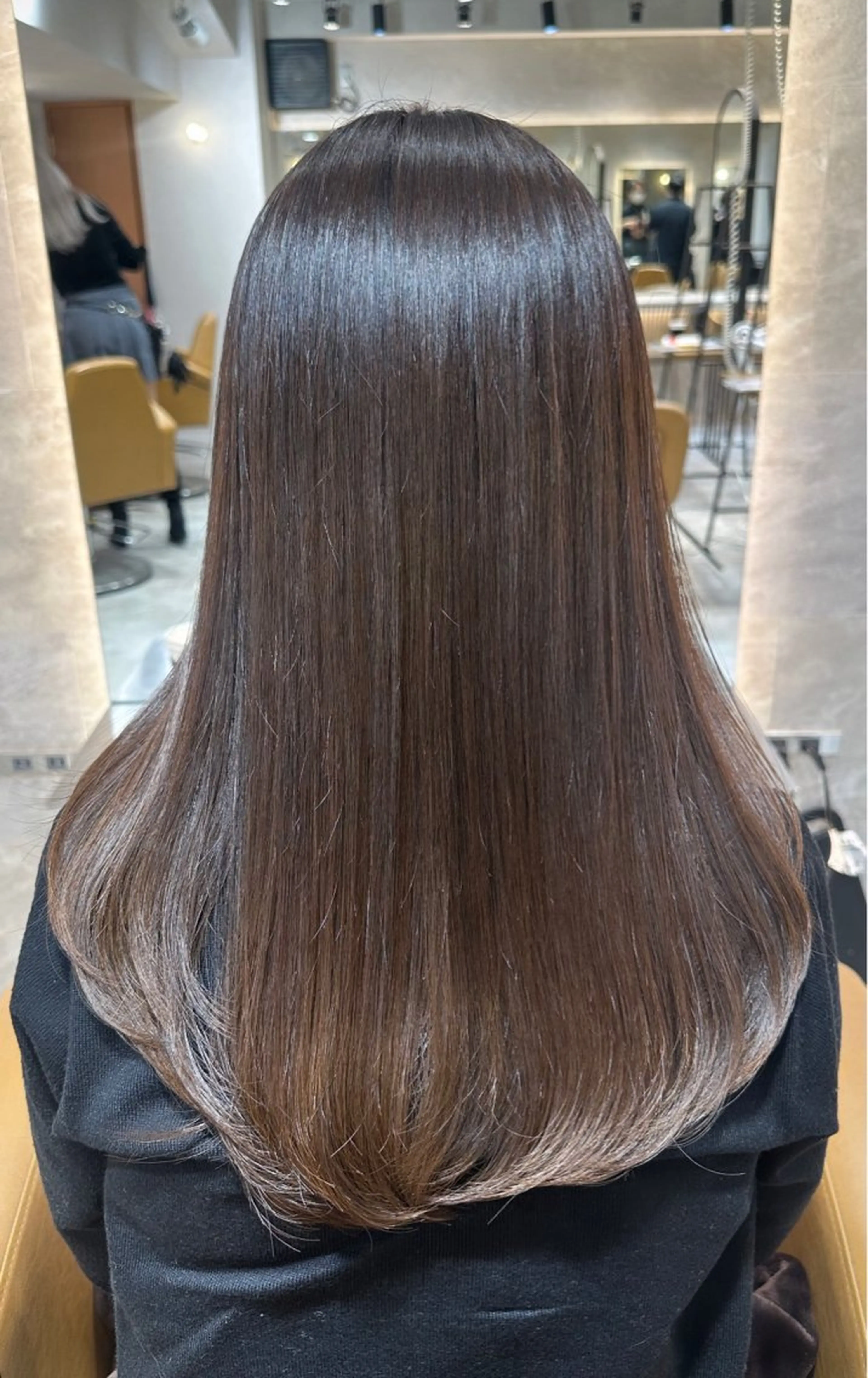 セミロング 髪質改善 縮毛矯正 カット ヘアカラー 縮毛矯正 トリートメント 韓国ヘア/レイヤー/ 髪質改善/銀座/田島のヘアスタイル