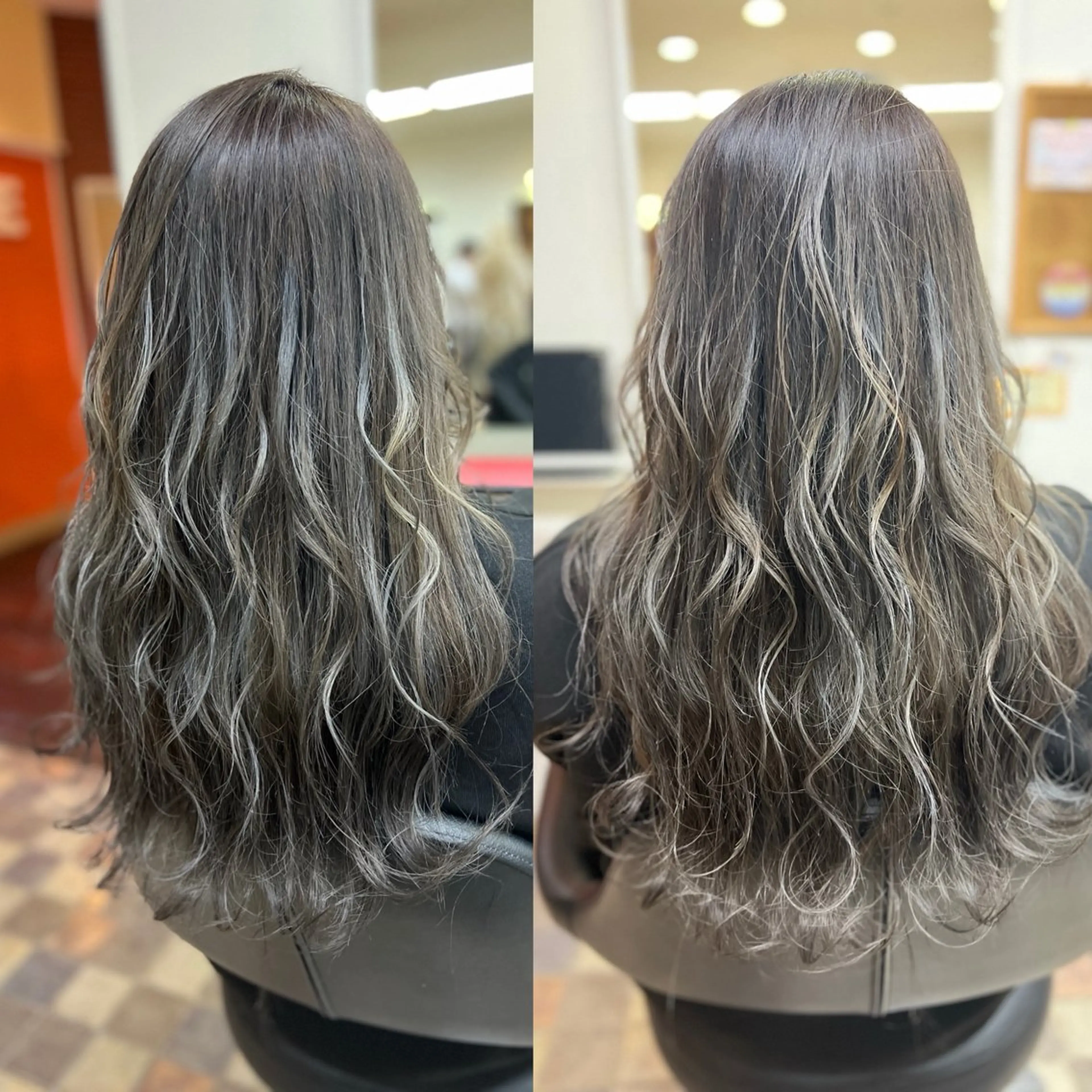 ロング カラー 透明感カラー Aile所属・酸性ストレート／カラ ー/山下高明のヘアスタイル