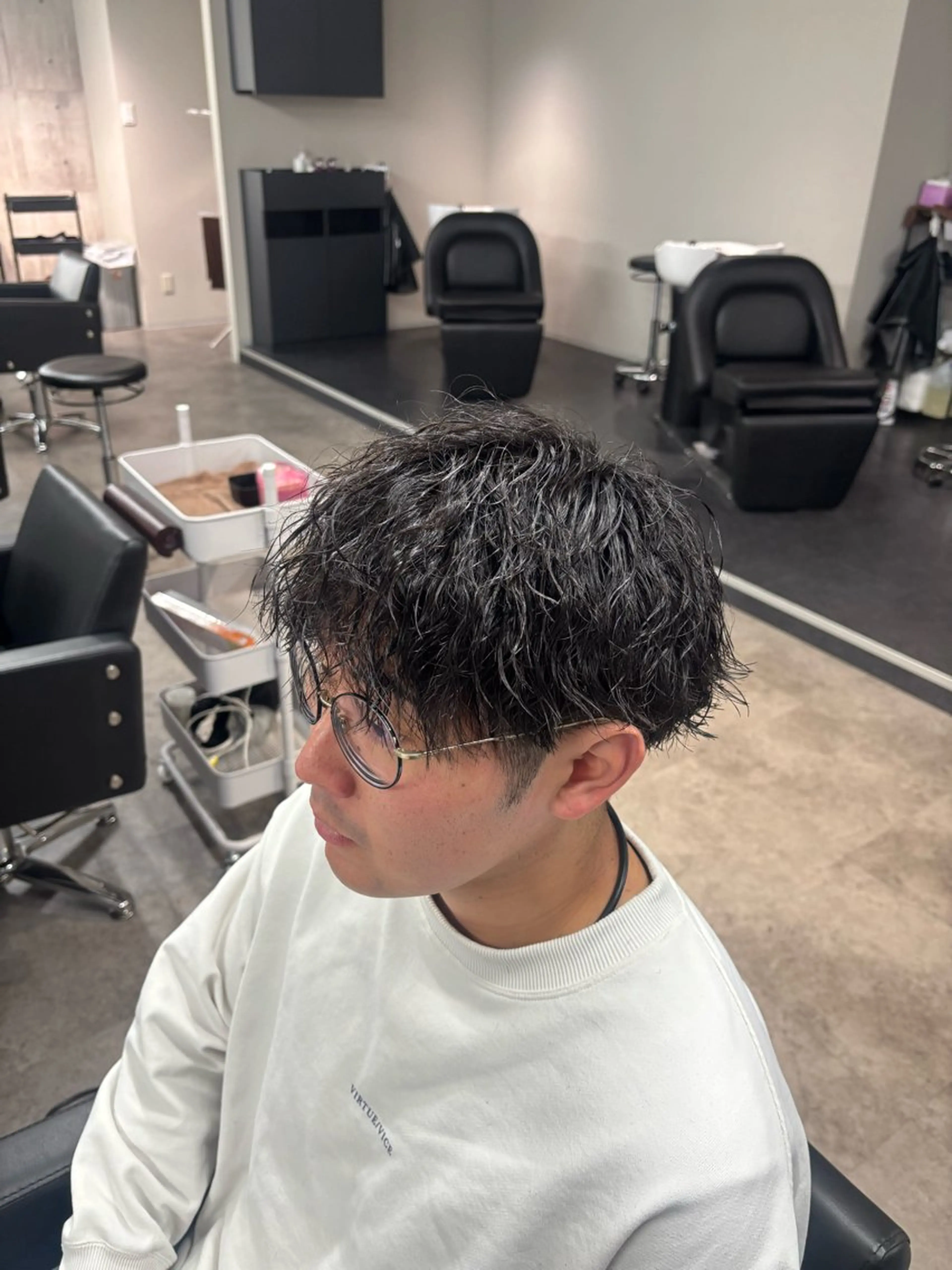 メンズ メンズパーマ 波巻きパーマ カット パーマ りあん/ 立川/パーマのヘアスタイル