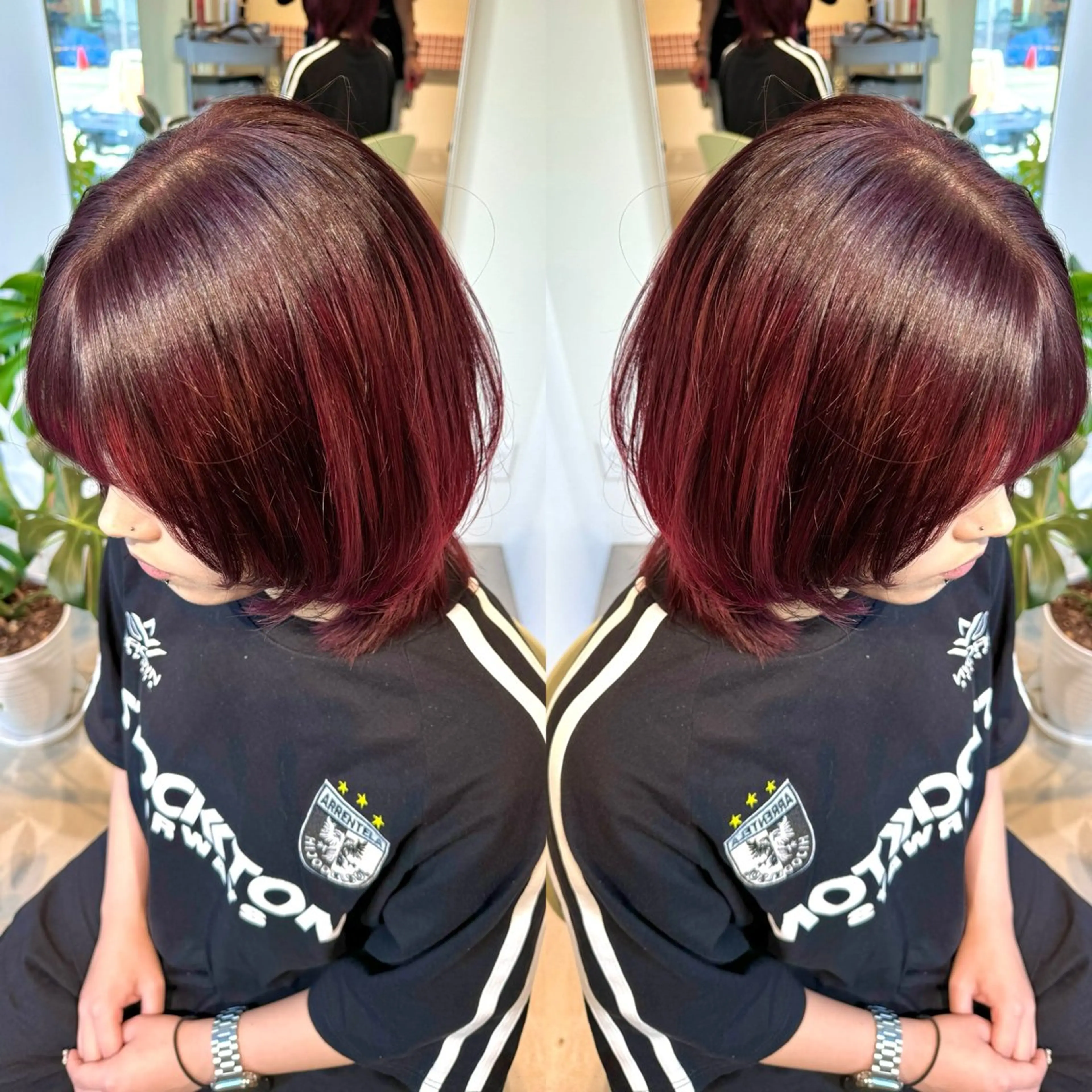 ショート カラー アディクシーカラー アッシュ ベージュカラー ボルドーカラー グレージュ eto所属・髪質改善スペシャリス ト長尾勇弥/梅田中津のヘアスタイル