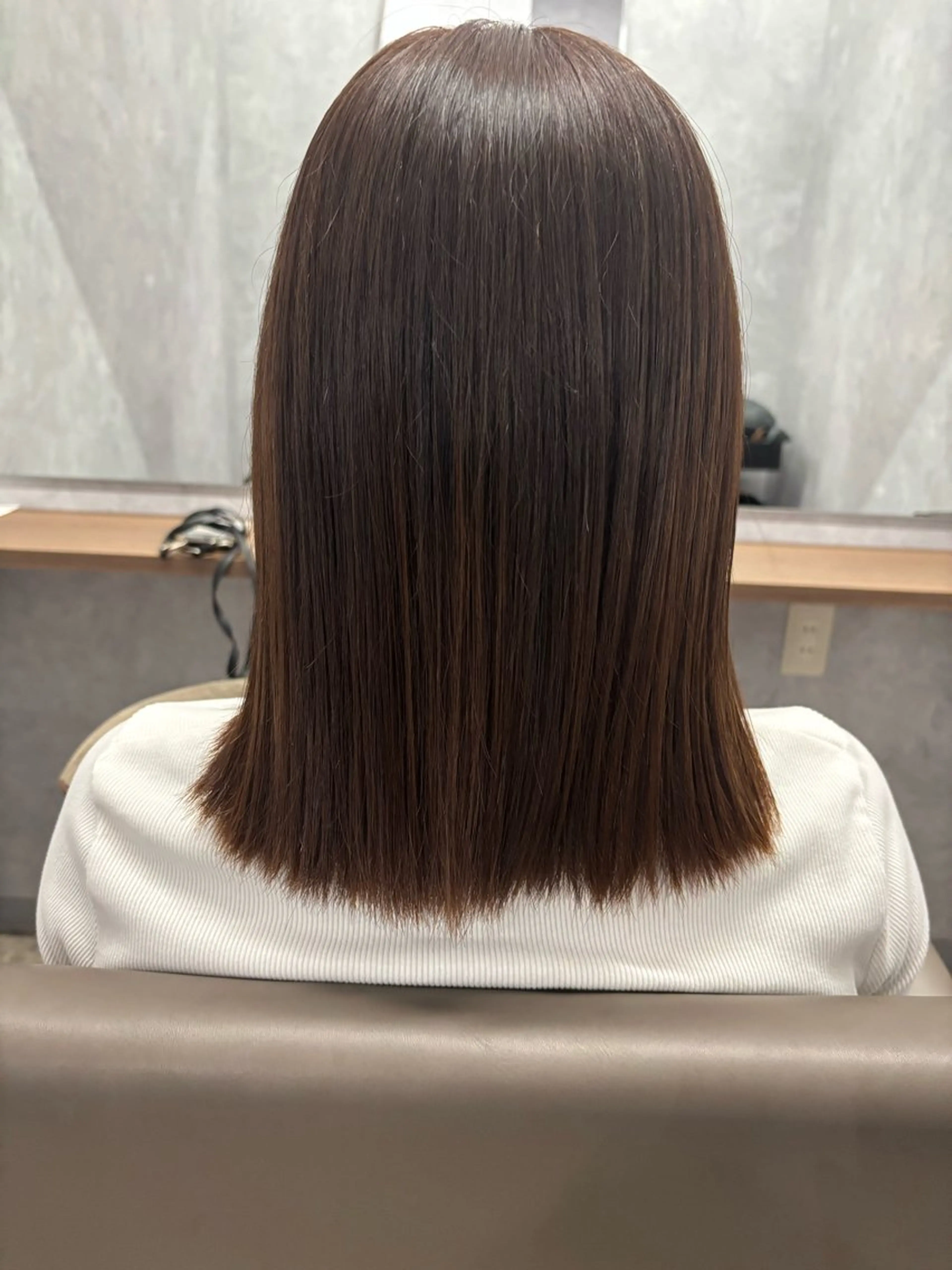 ミディアム カラー ヘアカラー 山崎 美羽のヘアスタイル