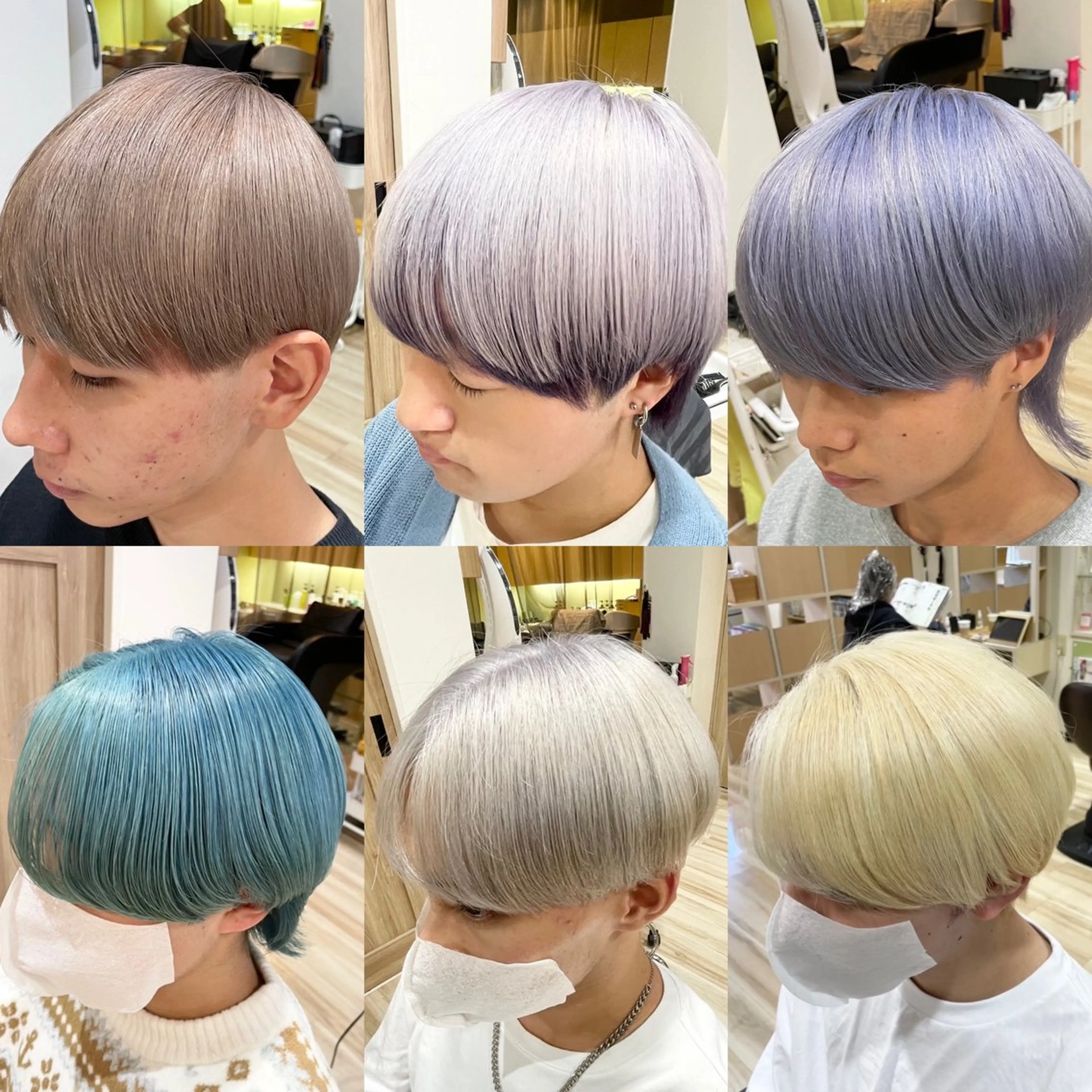 ショート カラー メンズ 🌈派手髪ハイトーン 🌈鈴木亮太🌈のヘアスタイル