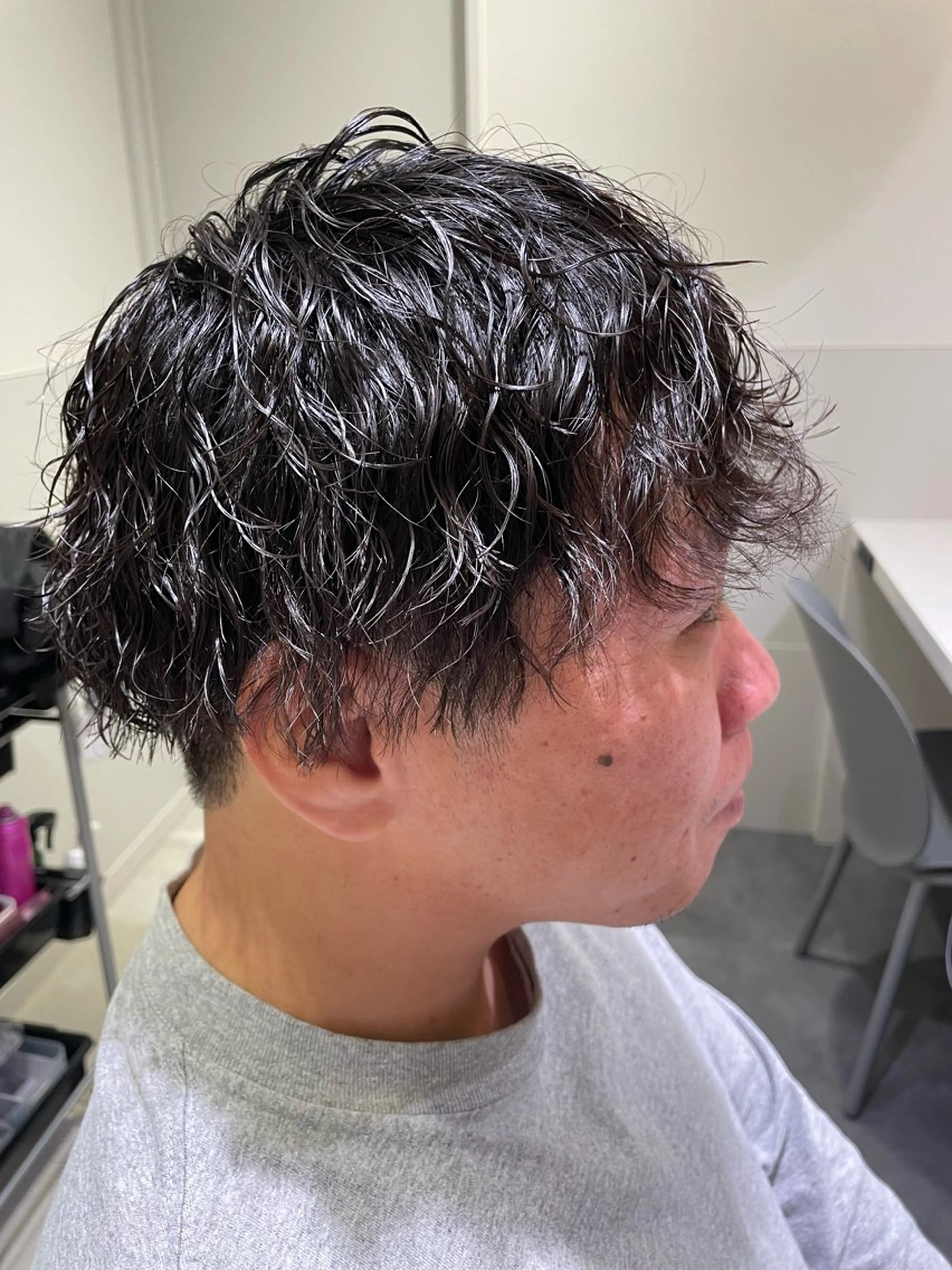 パーマ メンズ カット パーマ share salon higashi umeda所属・林 時也のヘアスタイル