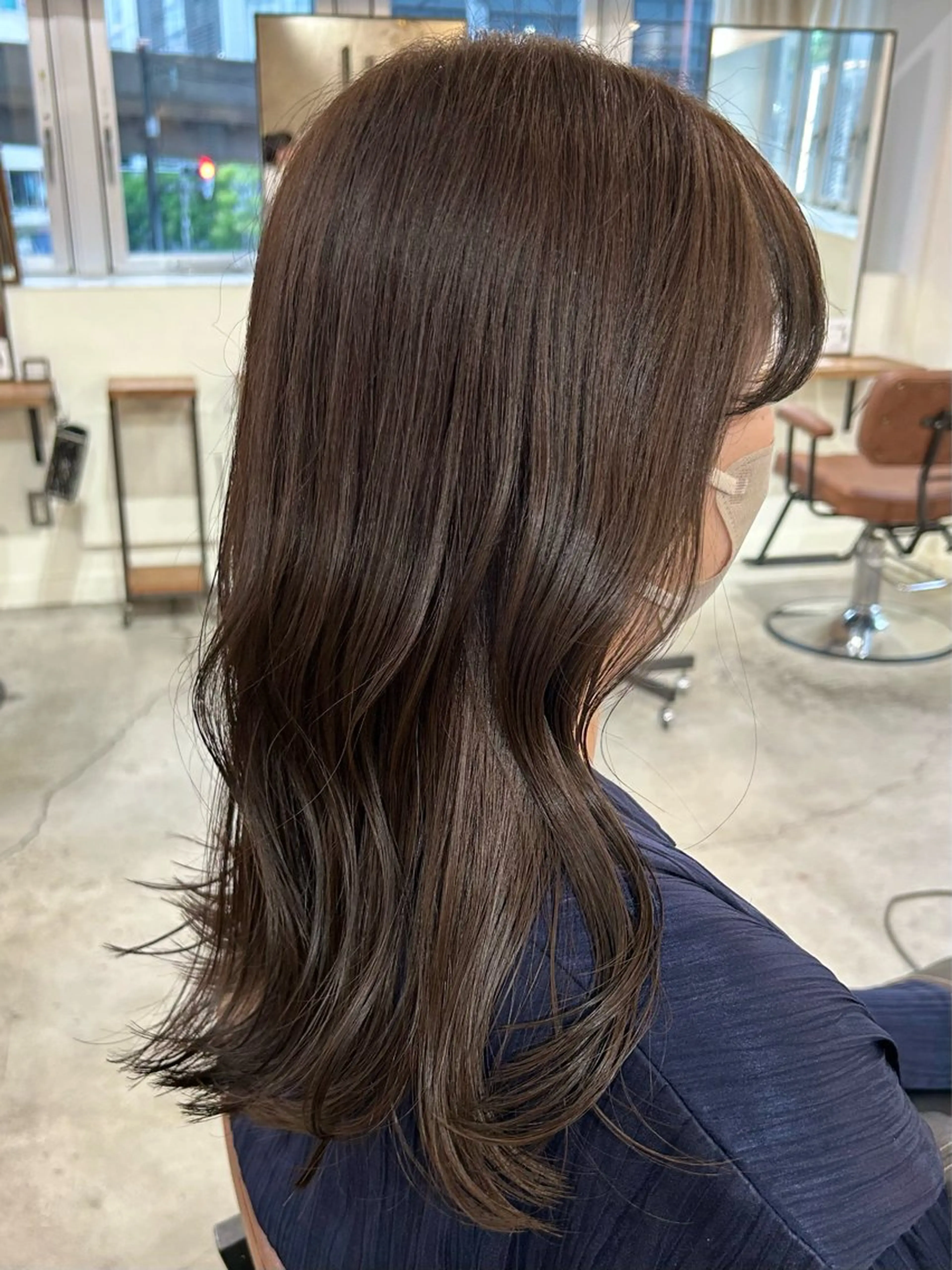 セミロング カラー グレージュ カット ヘアカラー トリートメント 梅田/透明感カラー ボブレイヤーきょうかのヘアスタイル