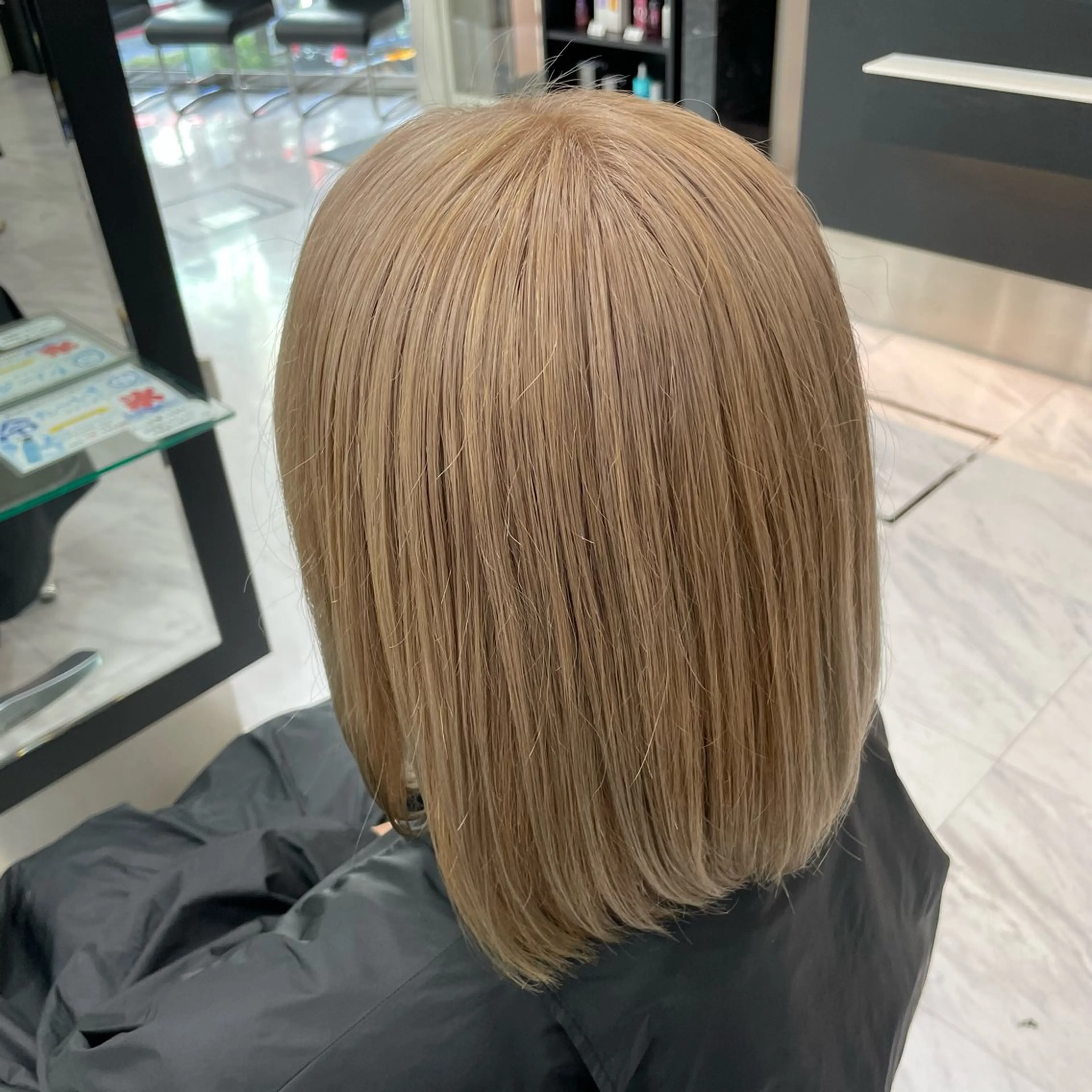 ミディアム カラー ベージュカラー ミルクティーベージュ ヘアカラー トリートメント ヘアセット 🌼杉田 胡桃🌼のヘアスタイル