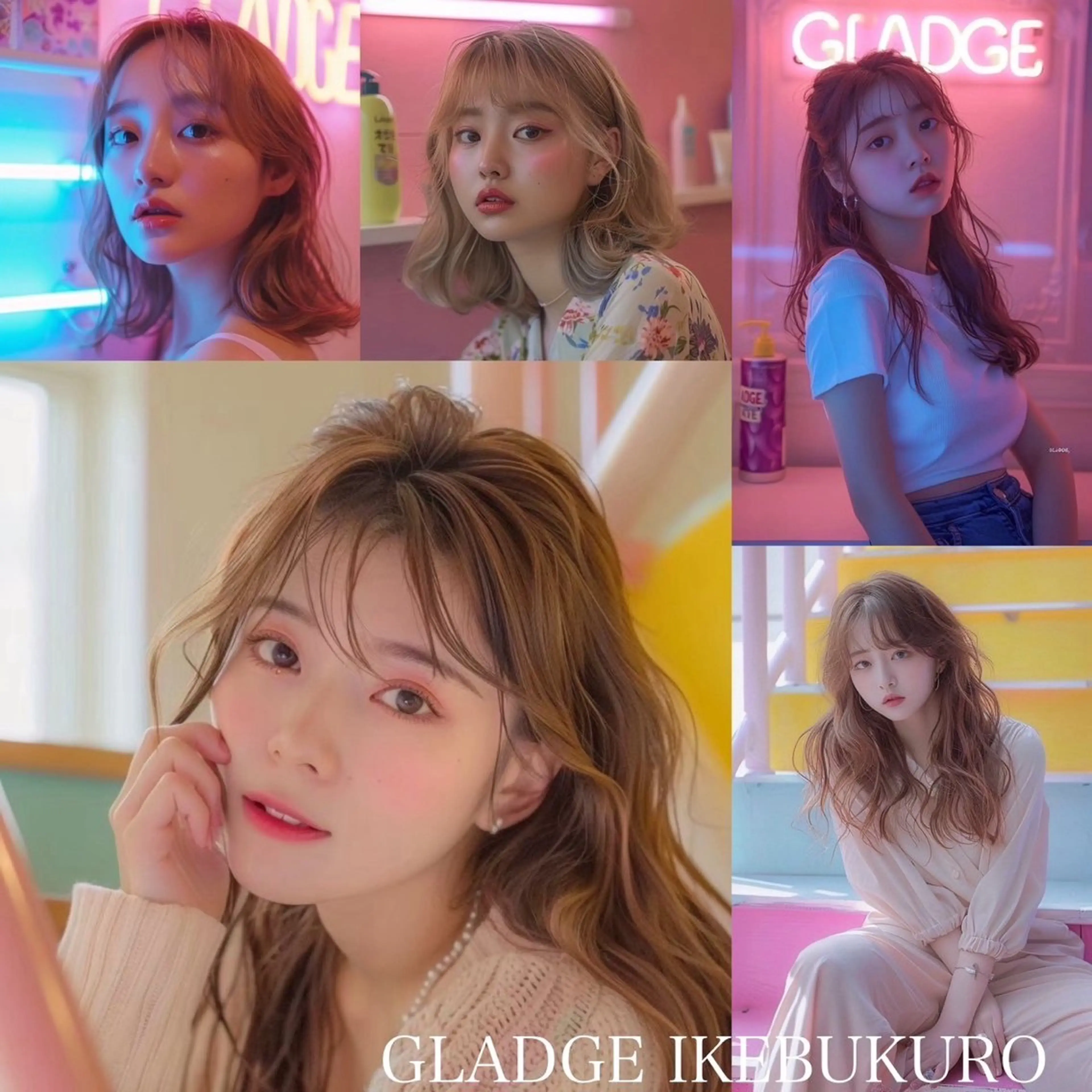 ロング 池袋/ダブルカラー GLADGE🩵のヘアスタイル