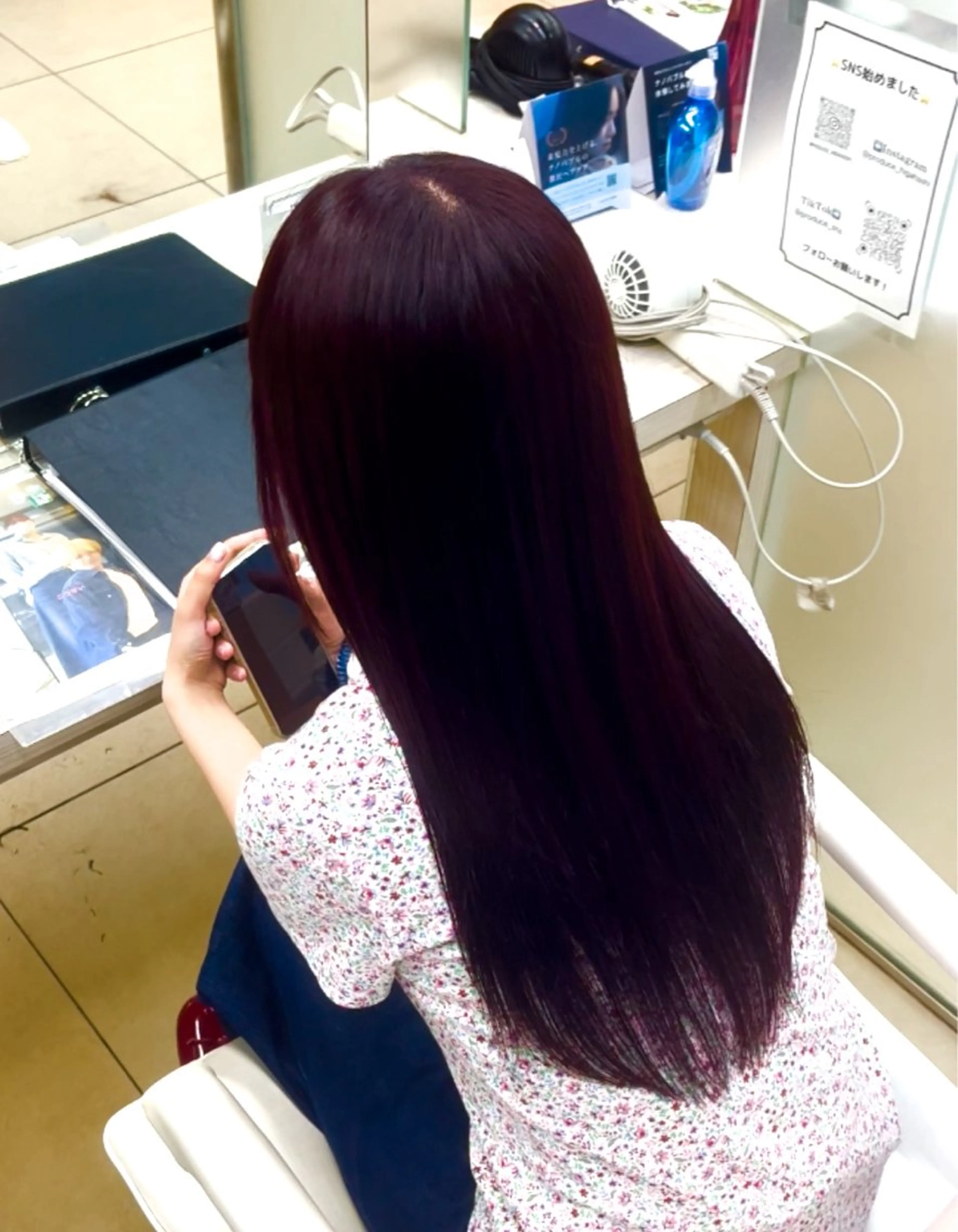 ロング ヘアカラー 暖色🍒艶カラー✨️ 中島恒成のヘアスタイル