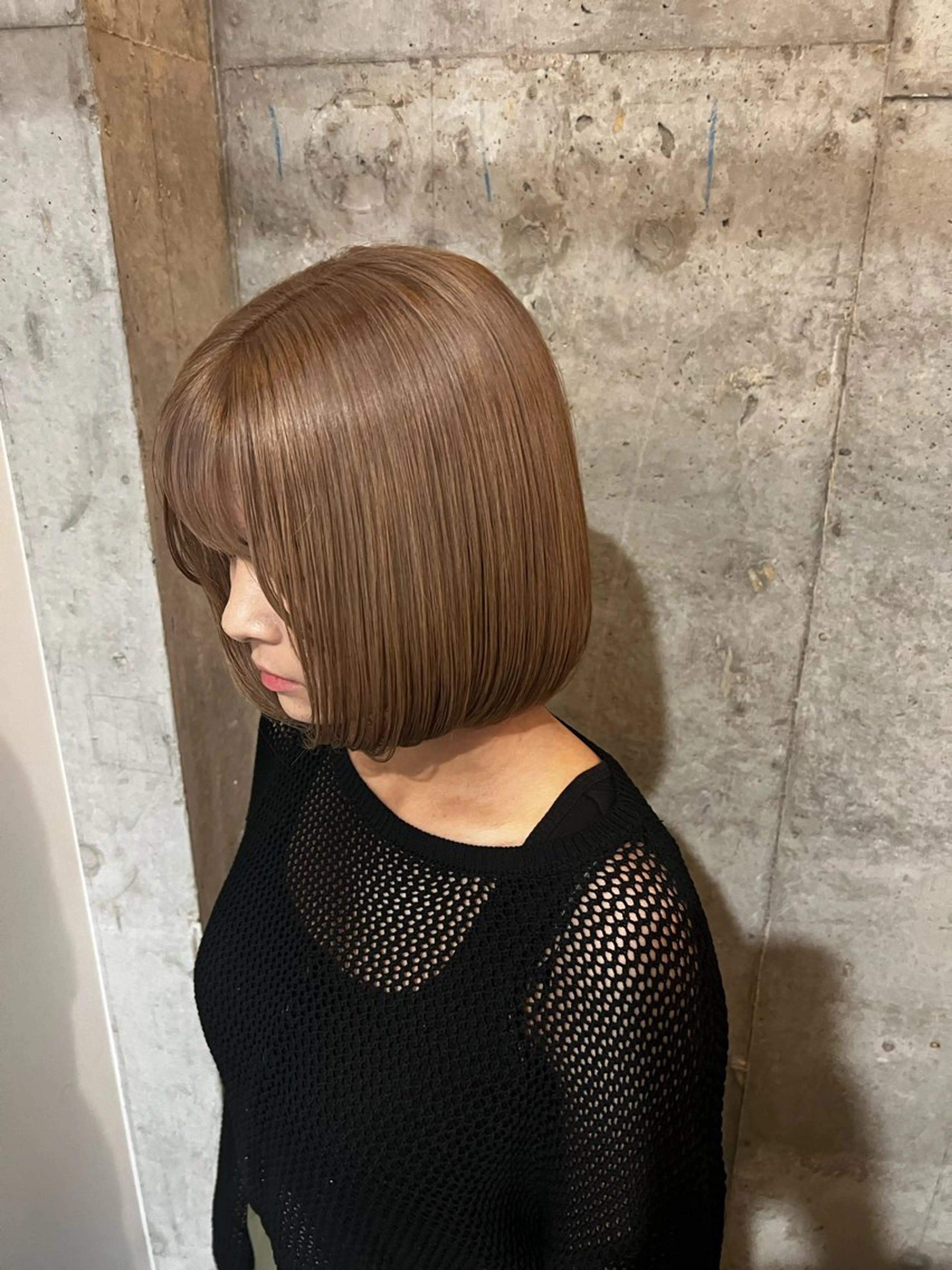 ミディアム カラー ヘアカラー 📀暖色ボブ/ ハイトーン🍅まあやのヘアスタイル