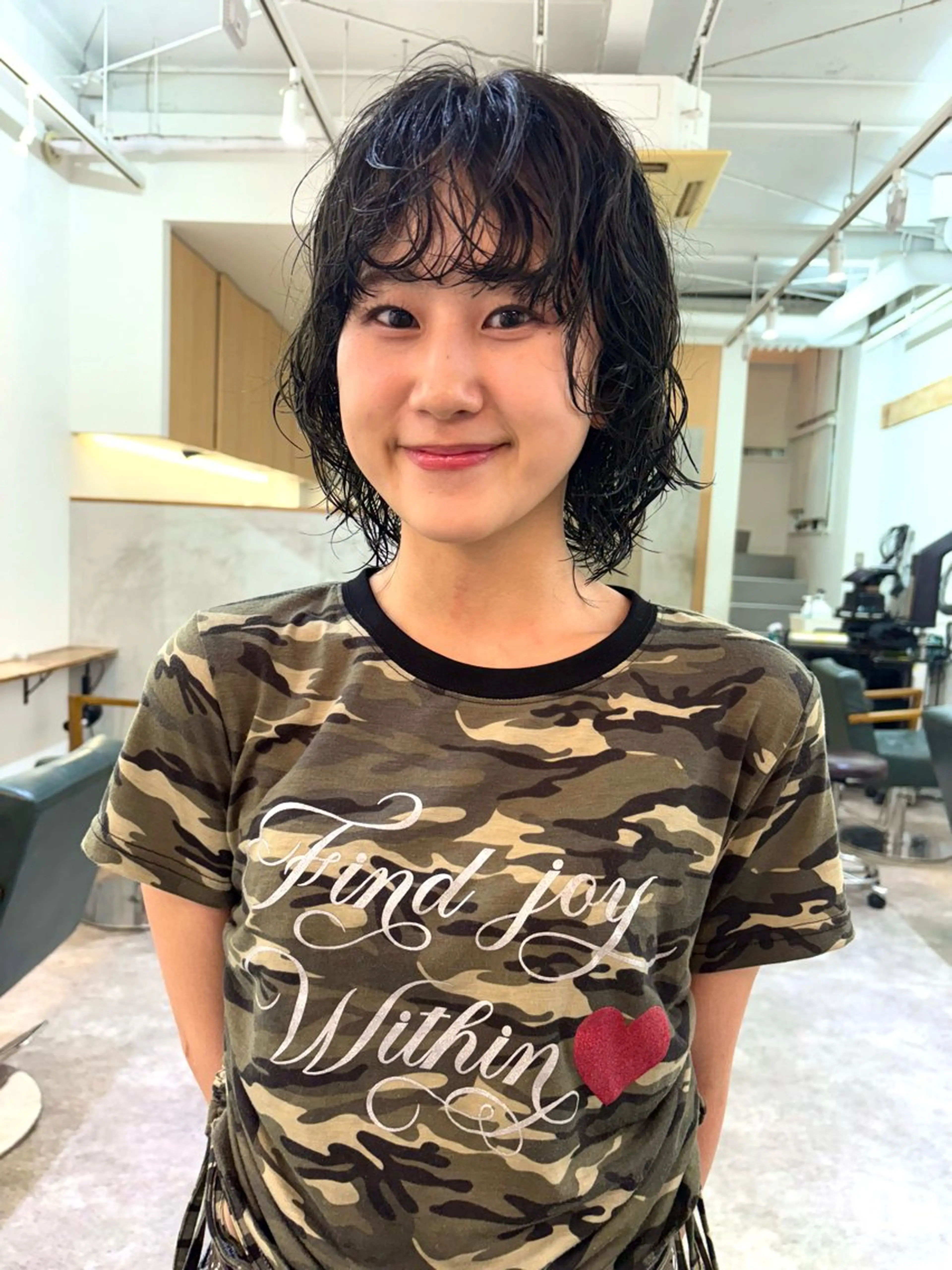 ミディアム パーマ ミディアムパーマ ボブ カット パーマ トリートメント 金井京介/パーマ /レイヤー/ボブのヘアスタイル