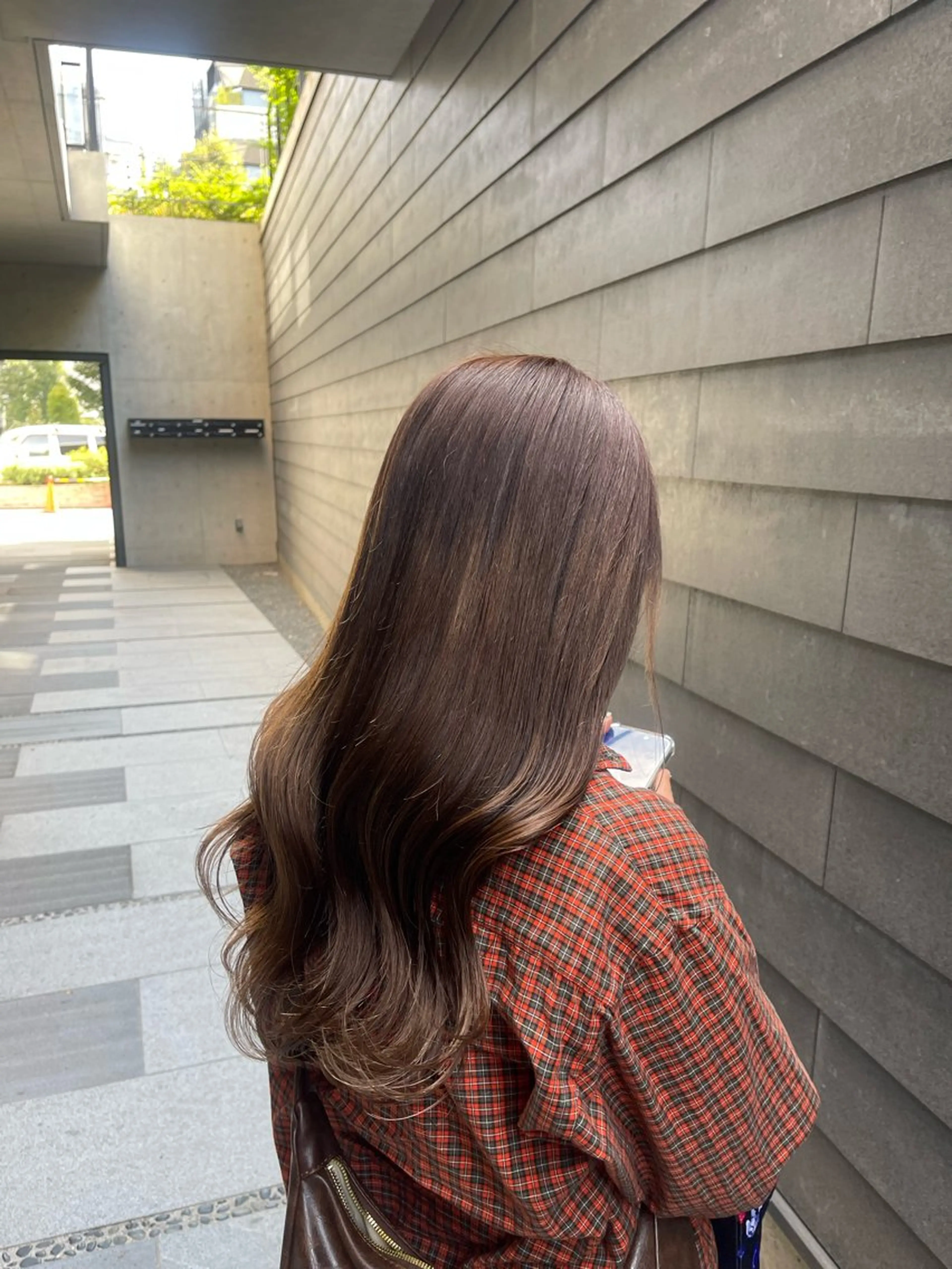 ロング カラー ヘアカラー トリートメント 愛莉/ラベンダー/ ベージュ/ブラウンのヘアスタイル