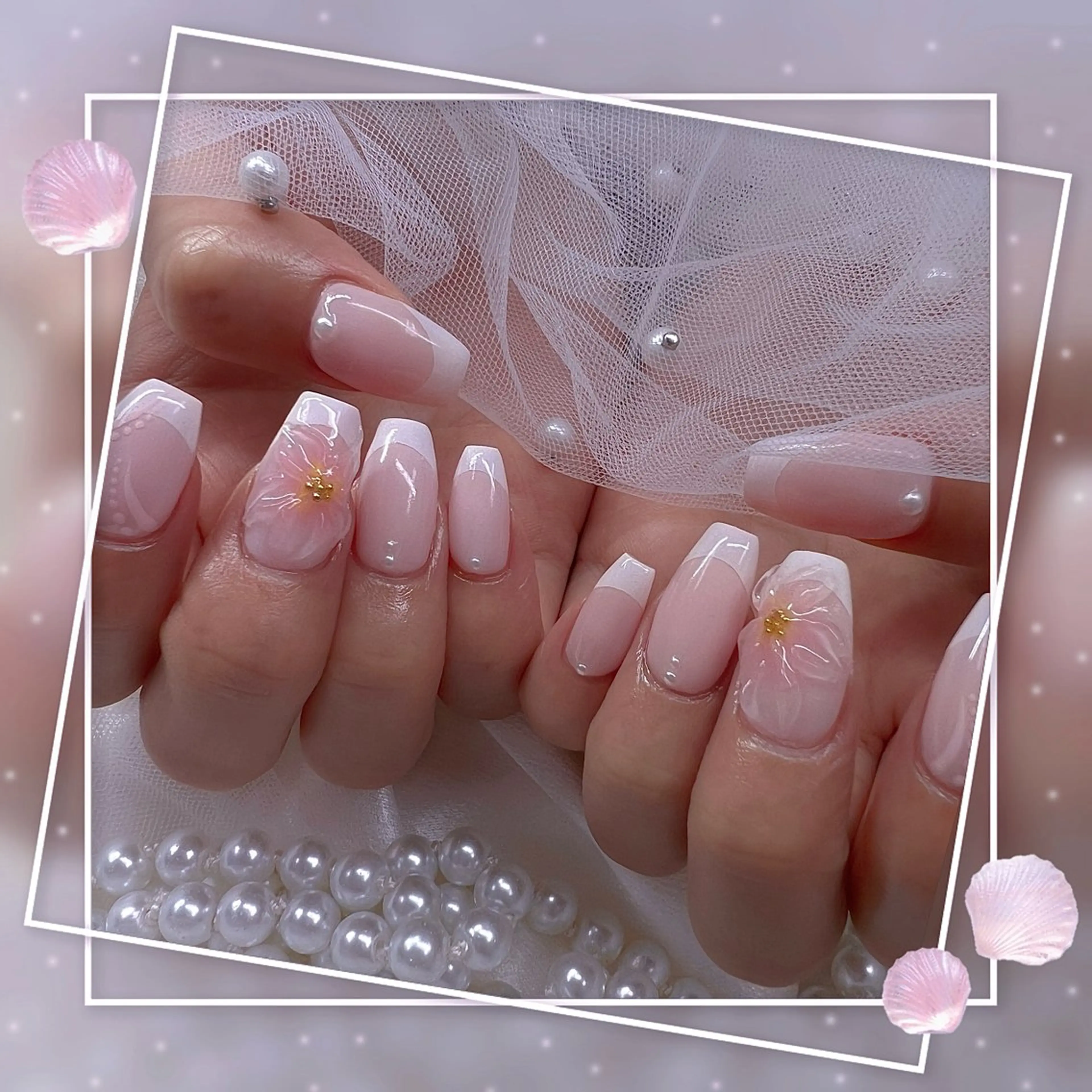 ネイル チークネイル ガーリー グラデーション マグネットネイル ピンク ハンドネイル Chill Nailsalonのネイルデザイン