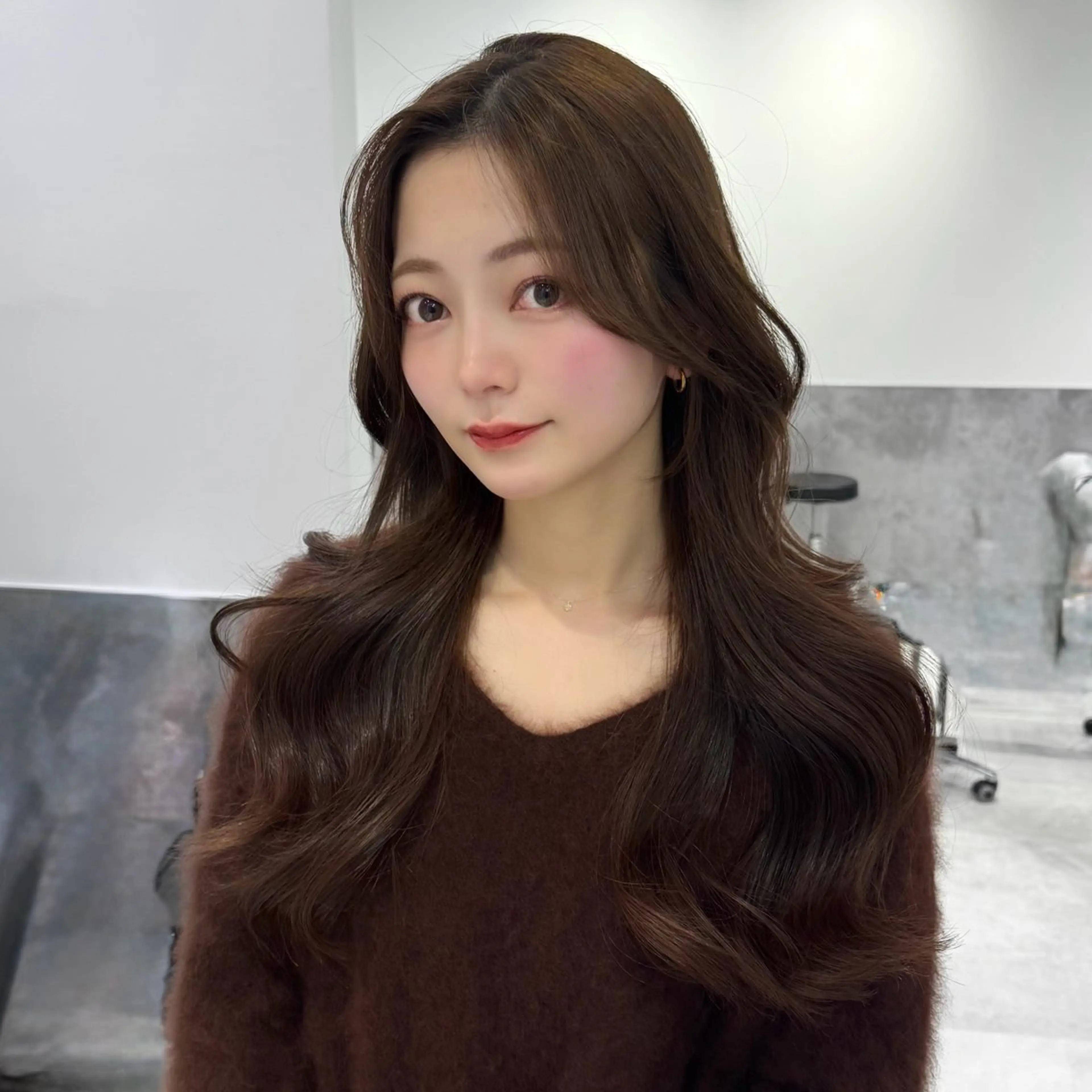 ロング カット ヘアカラー トリートメント GO TODAY 原宿Verno店所属・韓国風レイヤー/顔周 り×透明感/きょうのヘアスタイル