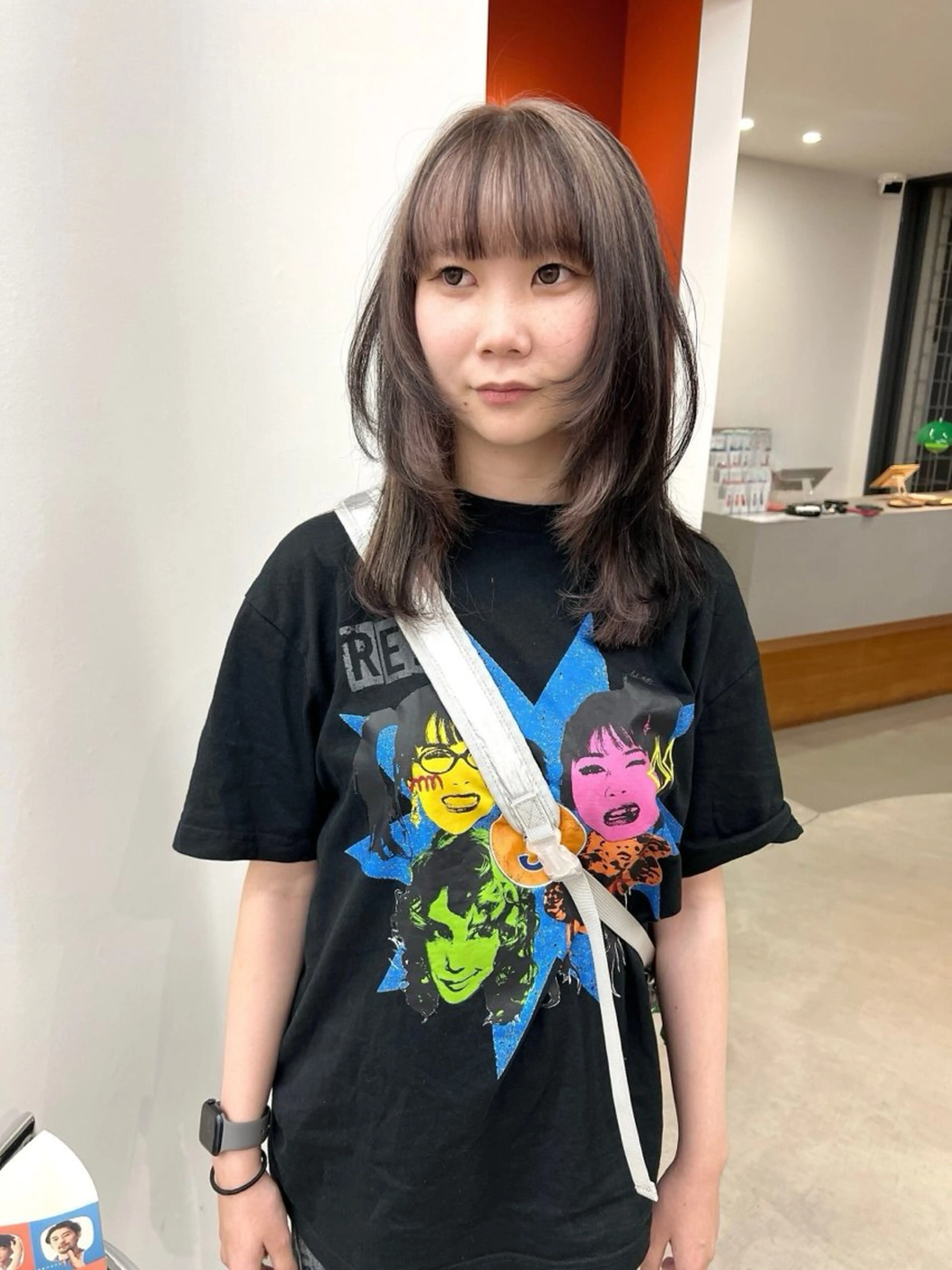 セミロング カラー 似合わせカット/デザ インカラー/伊藤吏紀のヘアスタイル