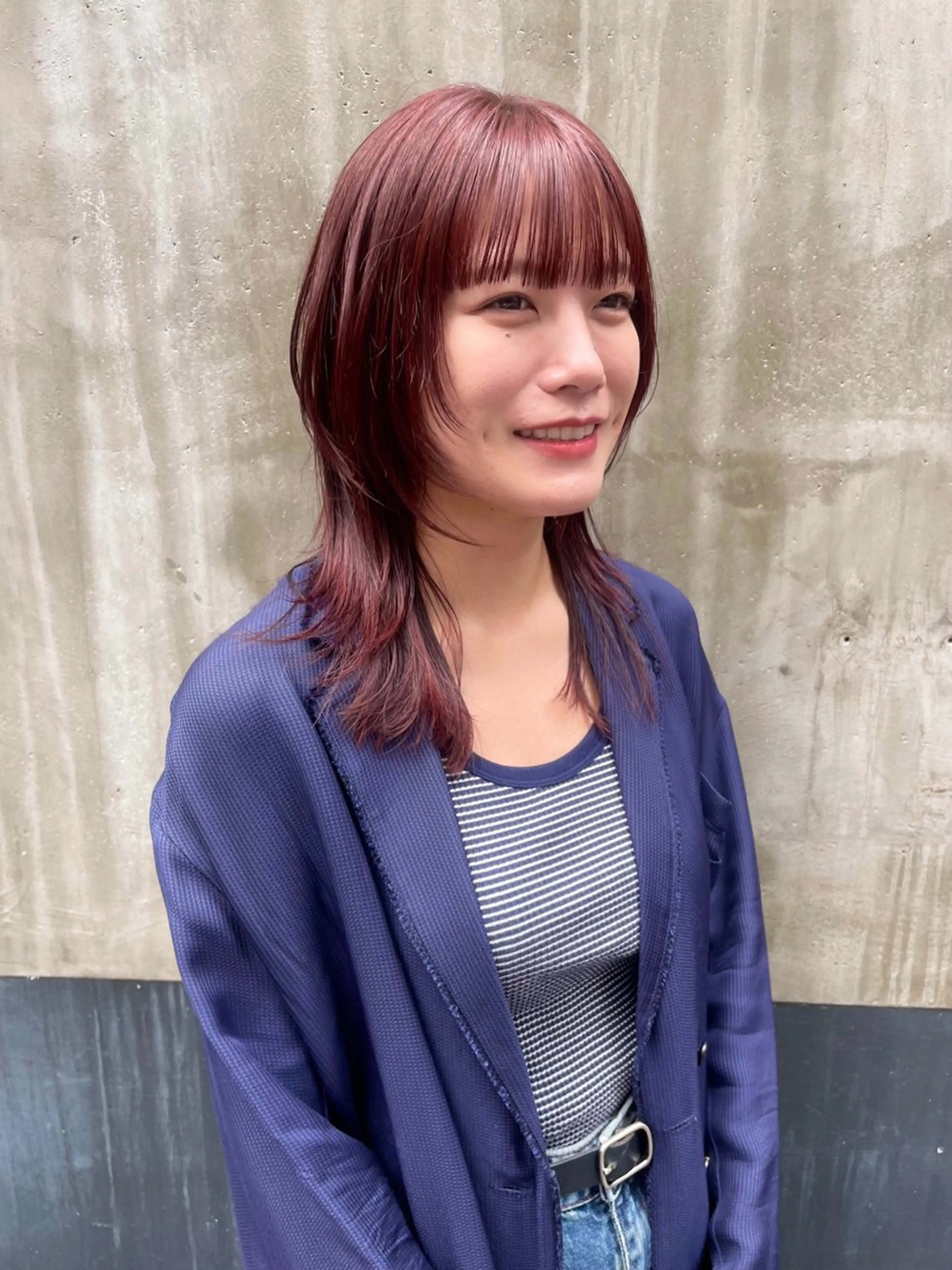 ミディアム カラー ヘアカラー satsuki ito/暖色、パーマのヘアスタイル