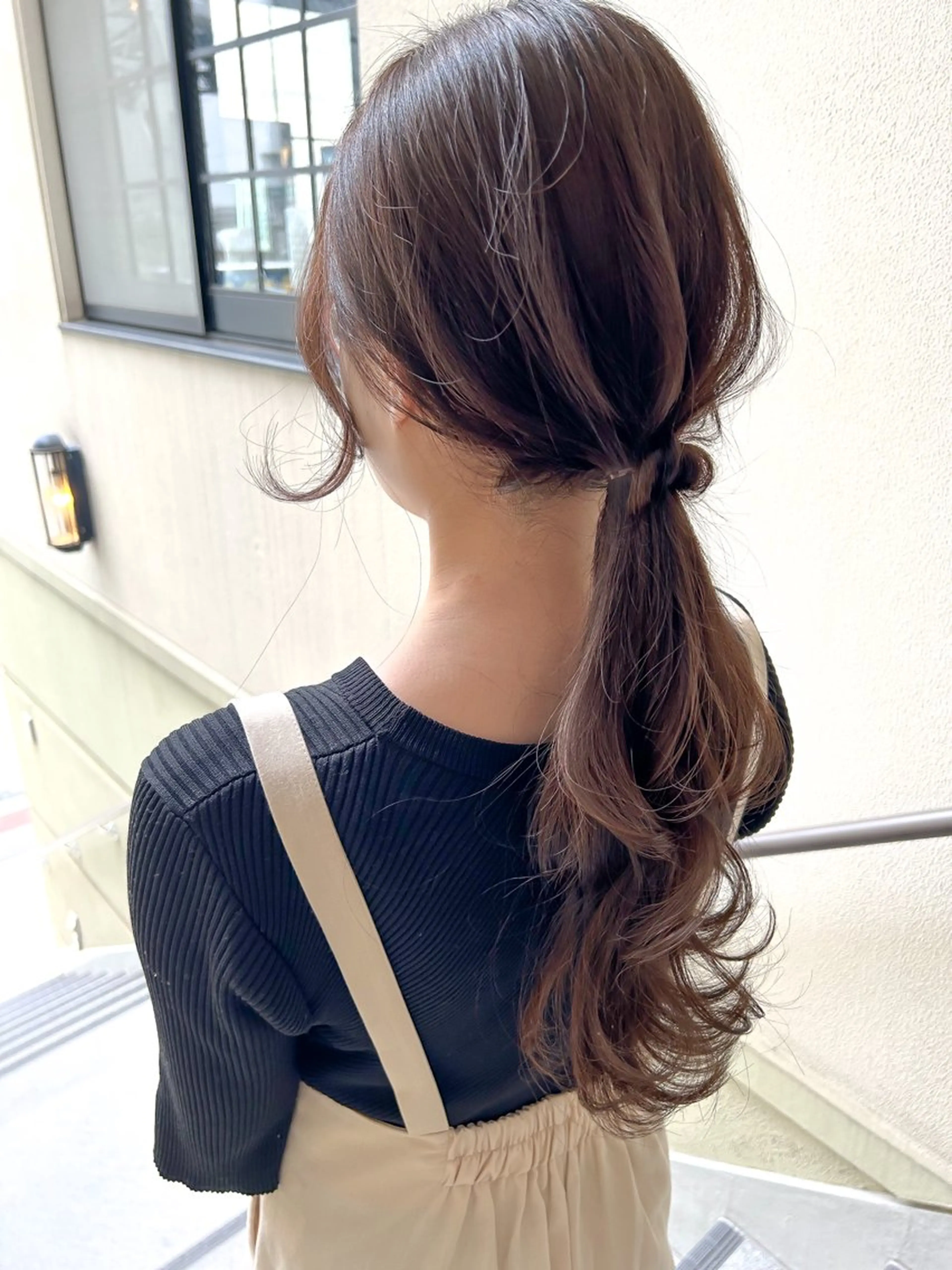 ロング ヘアアレンジ ポニーテール ヘッドスパ 飯塚 沙衣のヘアスタイル