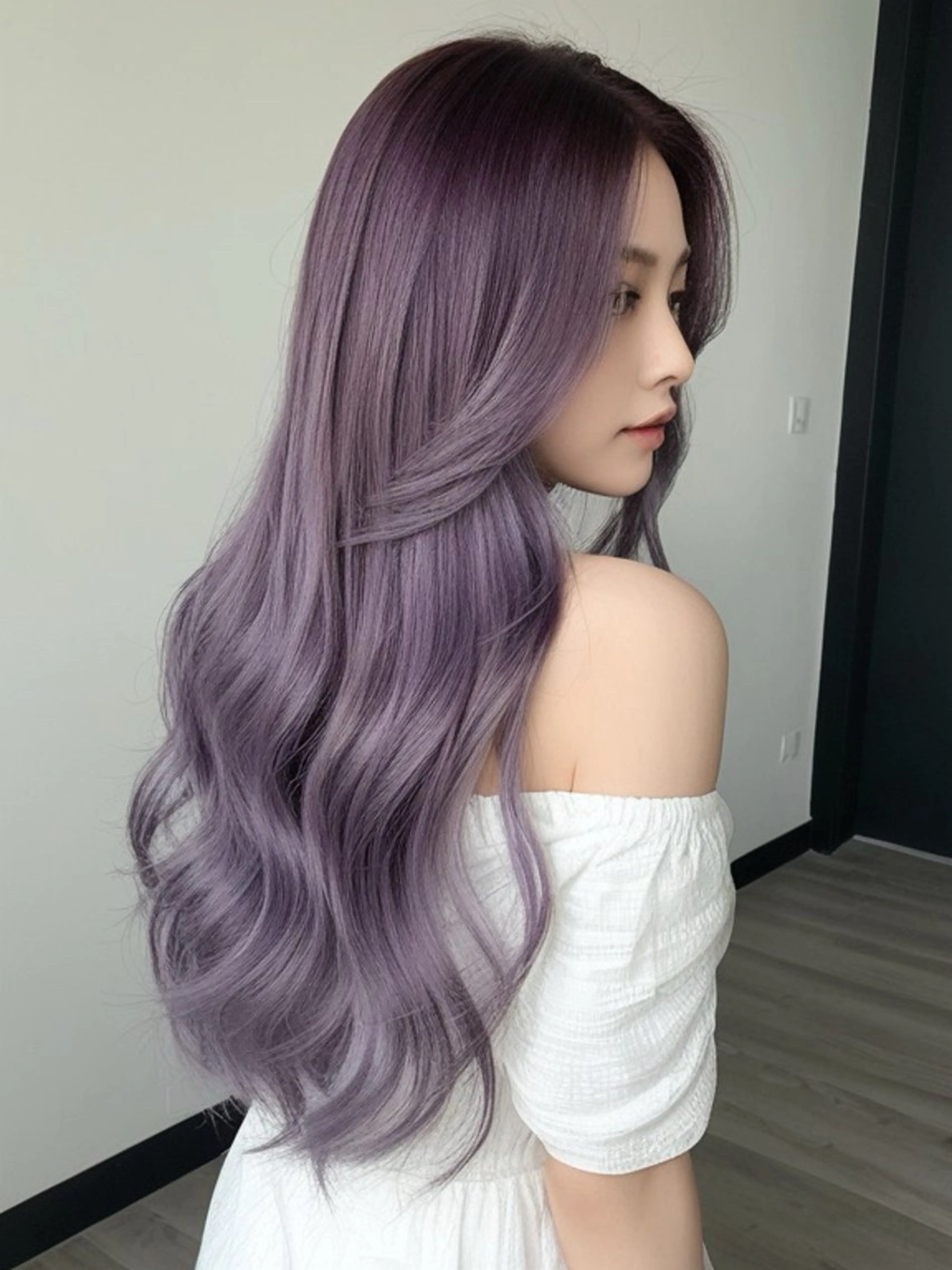 ロング カラー ダブルカラー カット ヘアカラー トリートメント ヘアセット Rikuto/原宿 /バレイヤージュのヘアスタイル