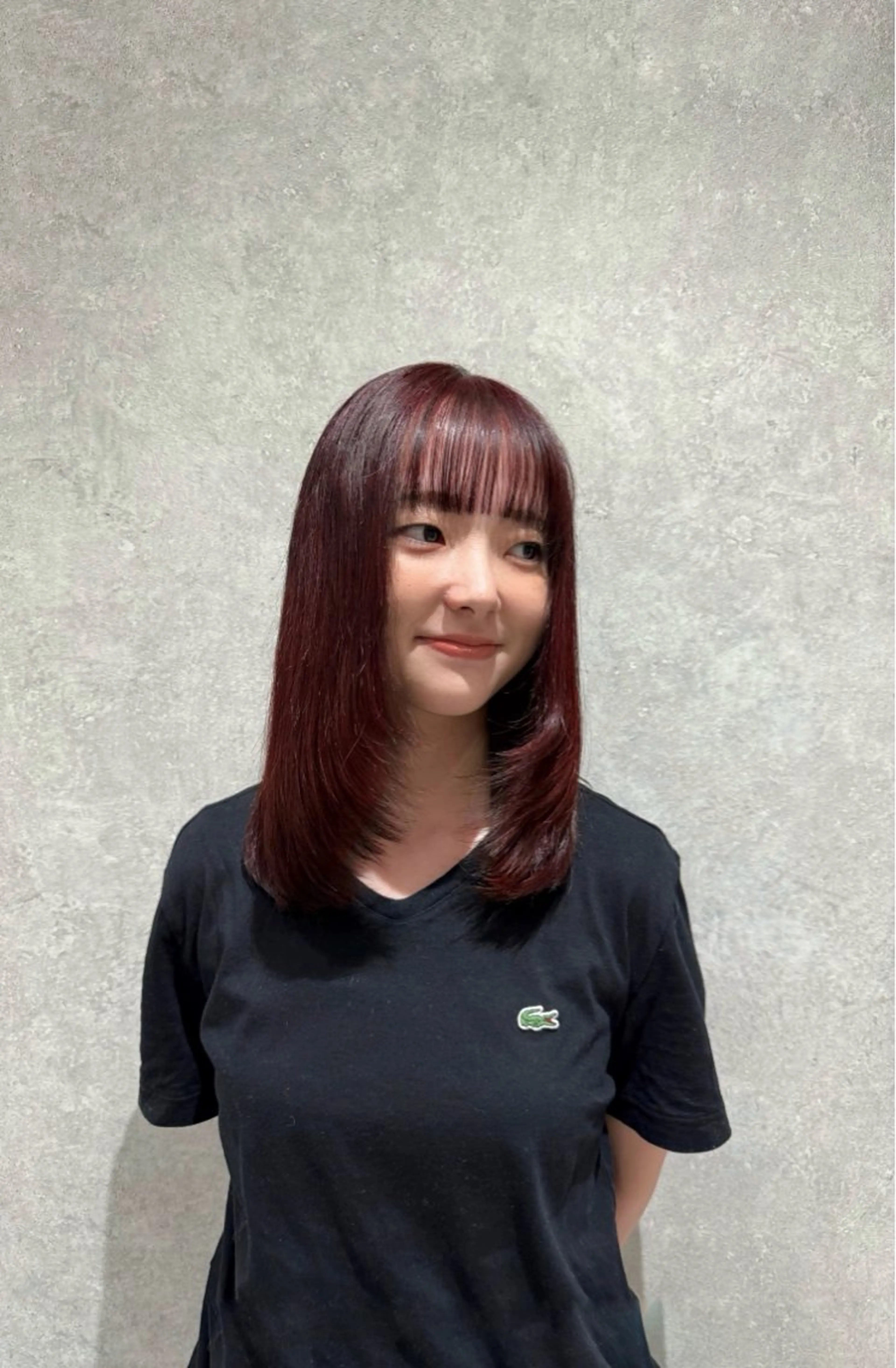 ミディアム カラー 透明感カラー レッドカラー ヘアカラー 🧚🏻momoka 🧚🏻【下北沢】のヘアスタイル